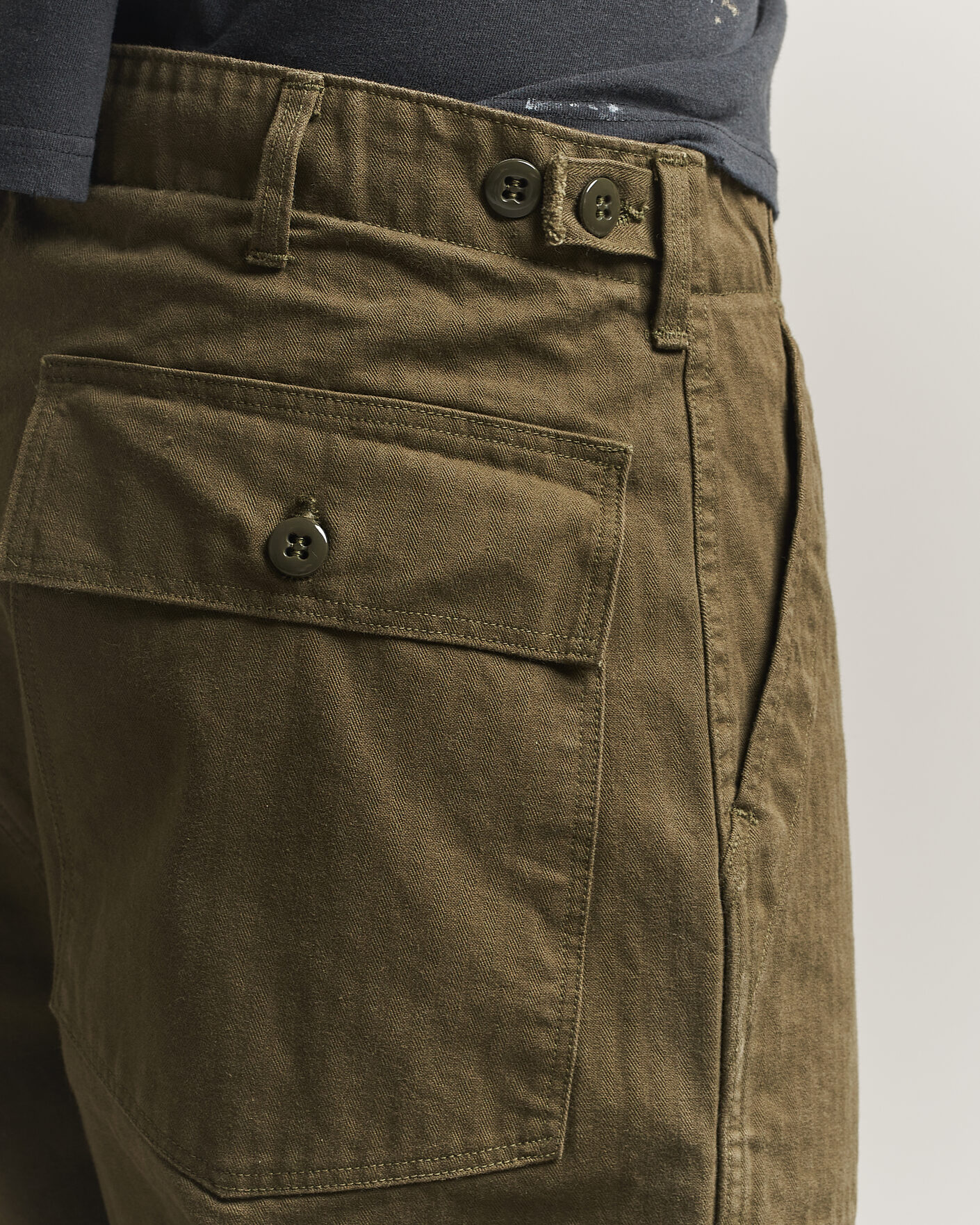 Herren | Hosen | orSlow | Vintage Fit Herringbone Fatigue Pants Army Green