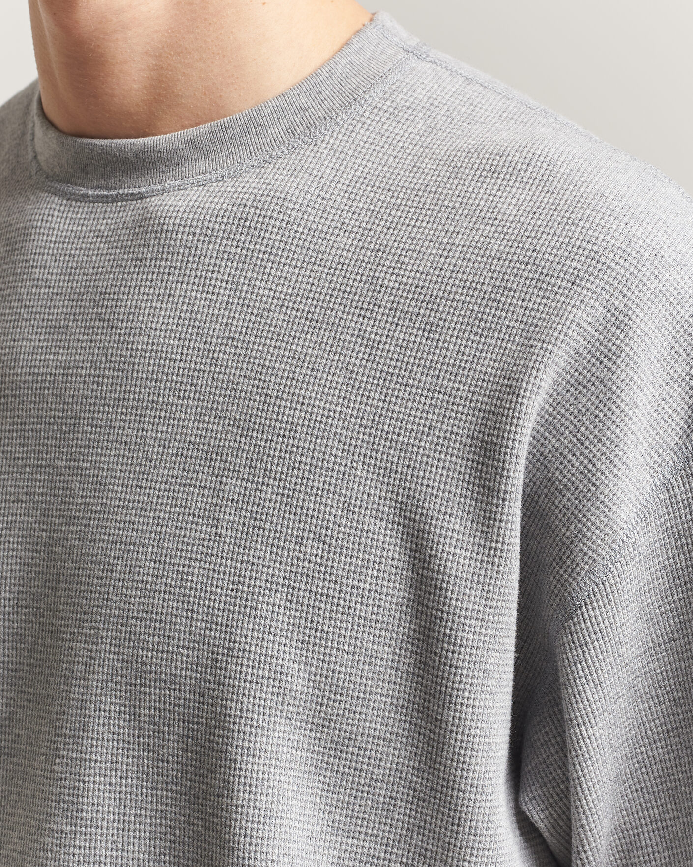 Herren | T-Shirts | orSlow | Waffle Cotton T-Shirt Heather Gray