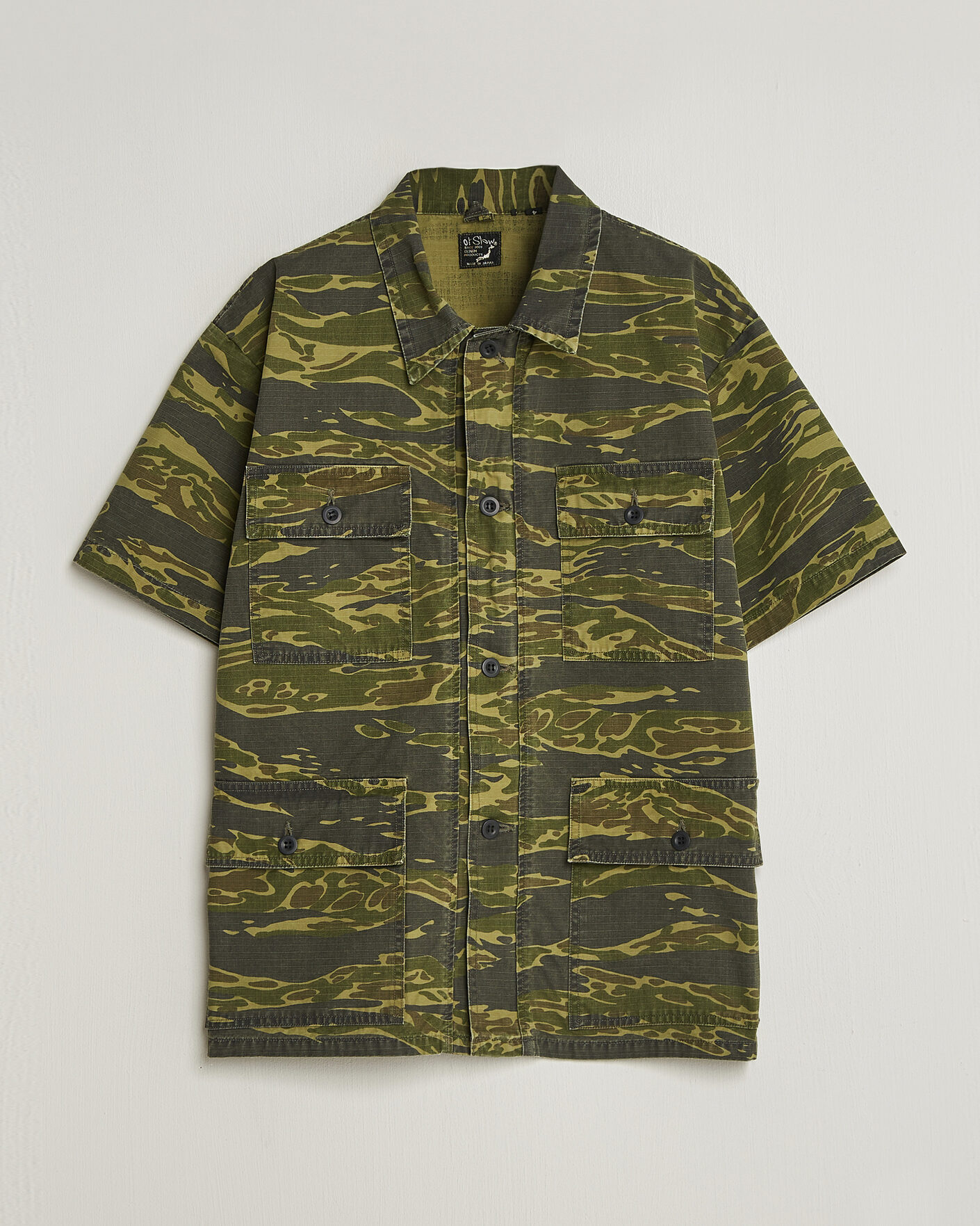 Herren | Hemden | orSlow | Short Sleeve Utility Shirt Tiger Camo