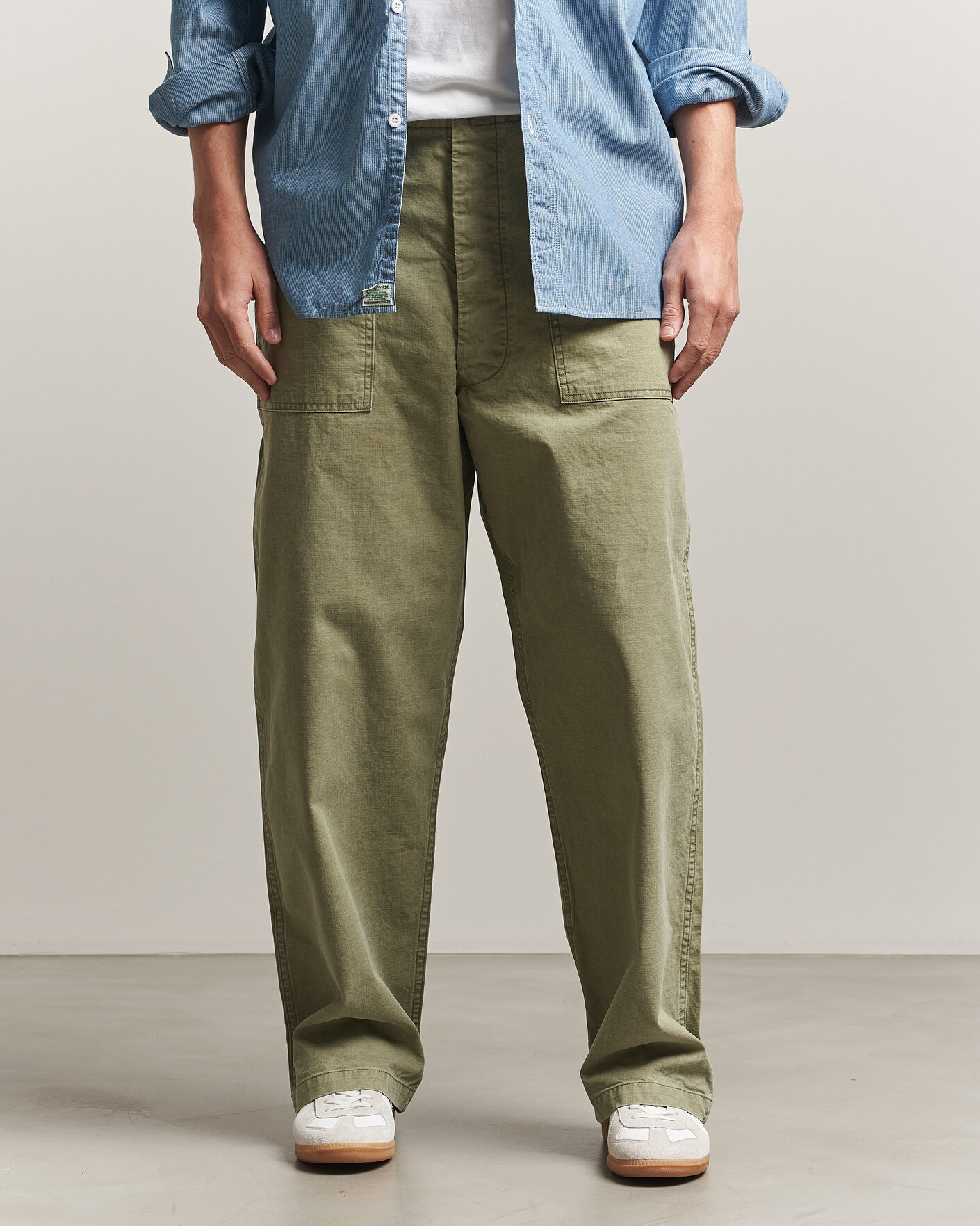 Herren | Hosen | orSlow | Summer Fatigue Pants Washed Army Green