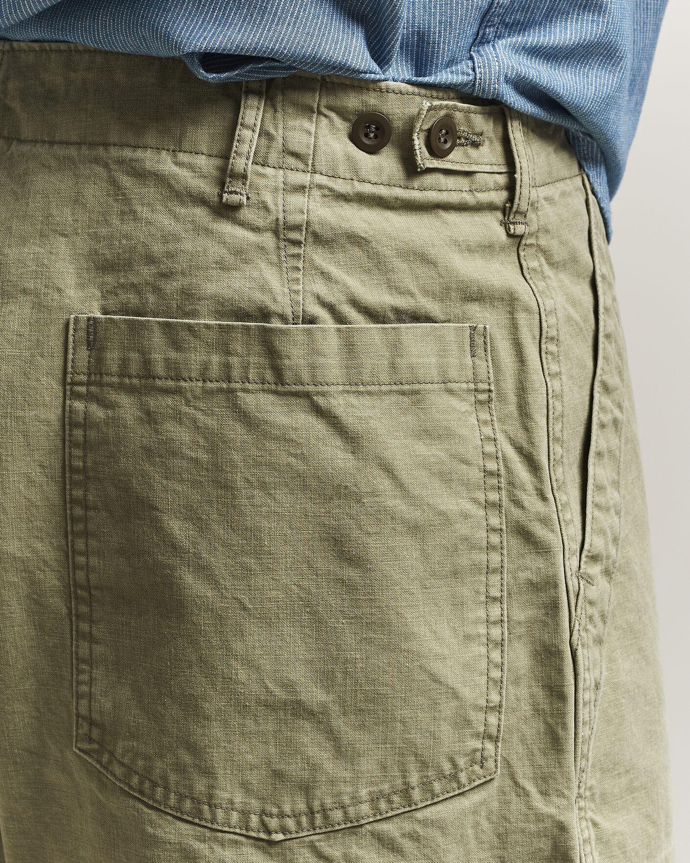 Herren | Hosen | orSlow | Summer Fatigue Pants Washed Army Green