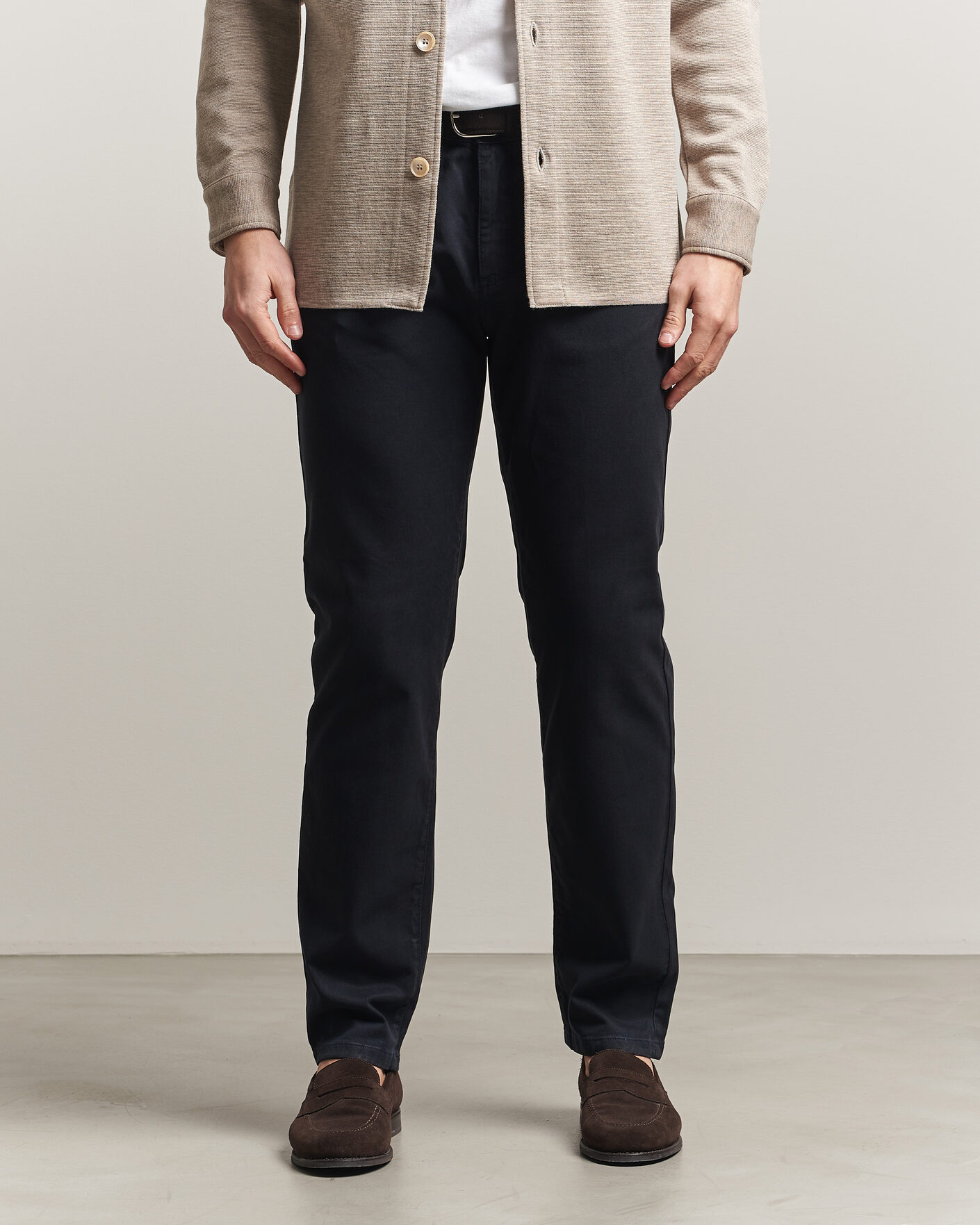 Herren | Hosen | Oscar Jacobson | Slim Fit 5-Pocket Chino Navy