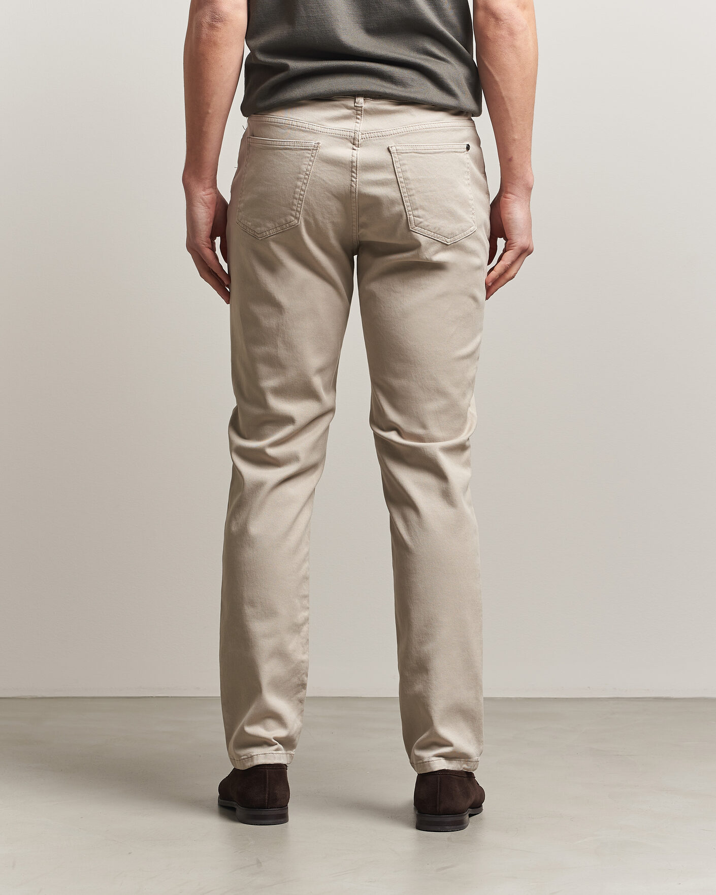 Herren | Hosen | Oscar Jacobson | Slim Fit 5-Pocket Chino Beige