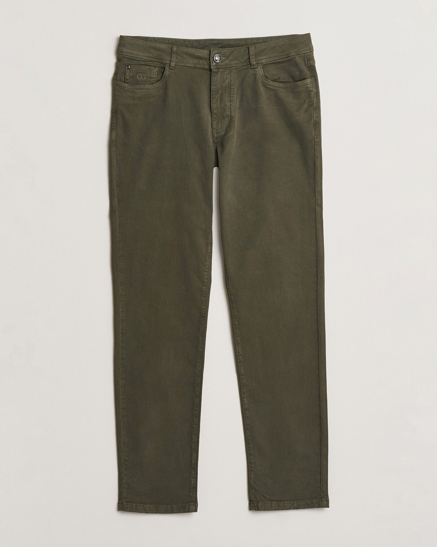 Herren | Hosen | Oscar Jacobson | Slim Fit 5-Pocket Chino  Olive