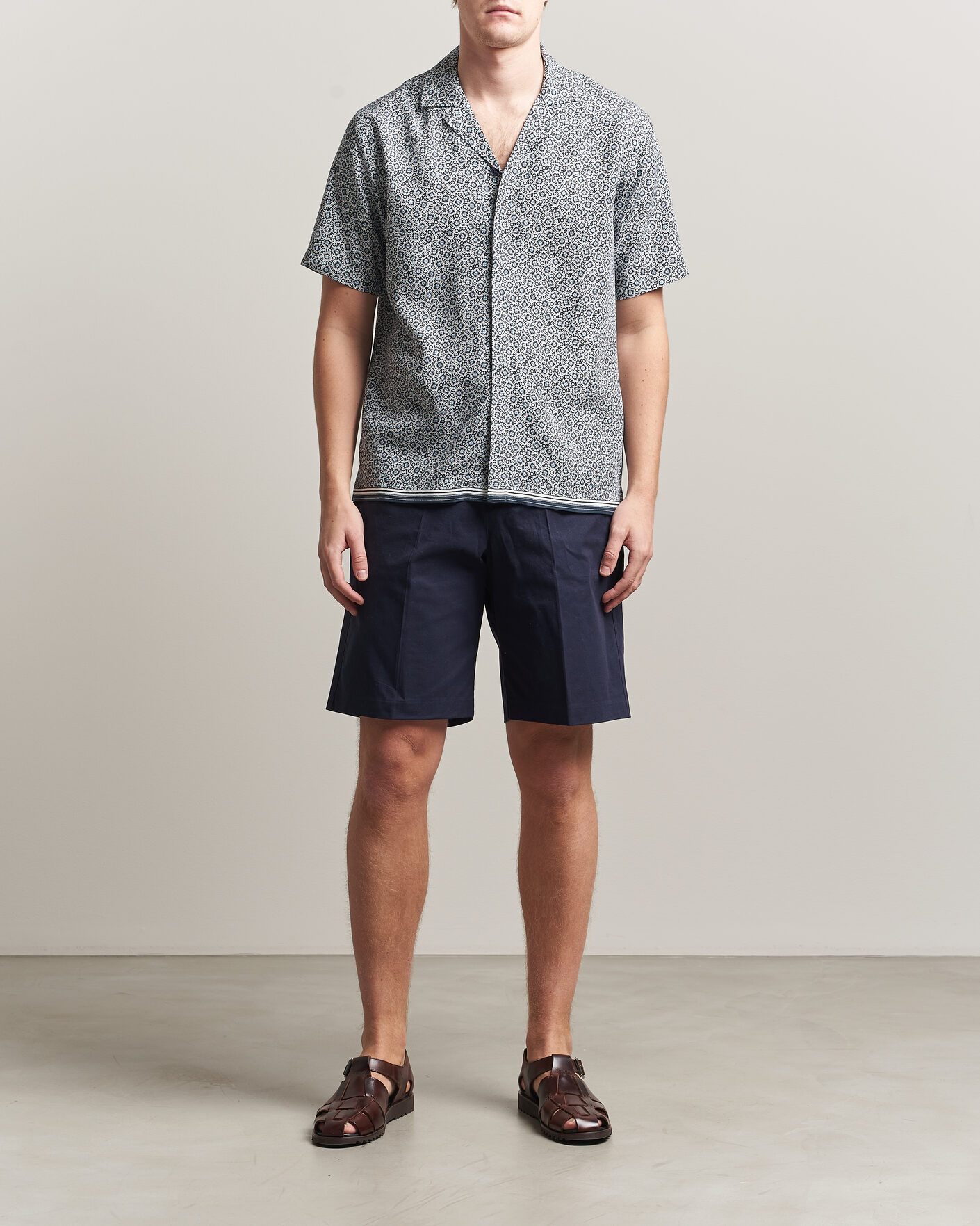 Herren | Hemden | Orlebar Brown | Maitan Lyocel Petola Shirts Night Iris