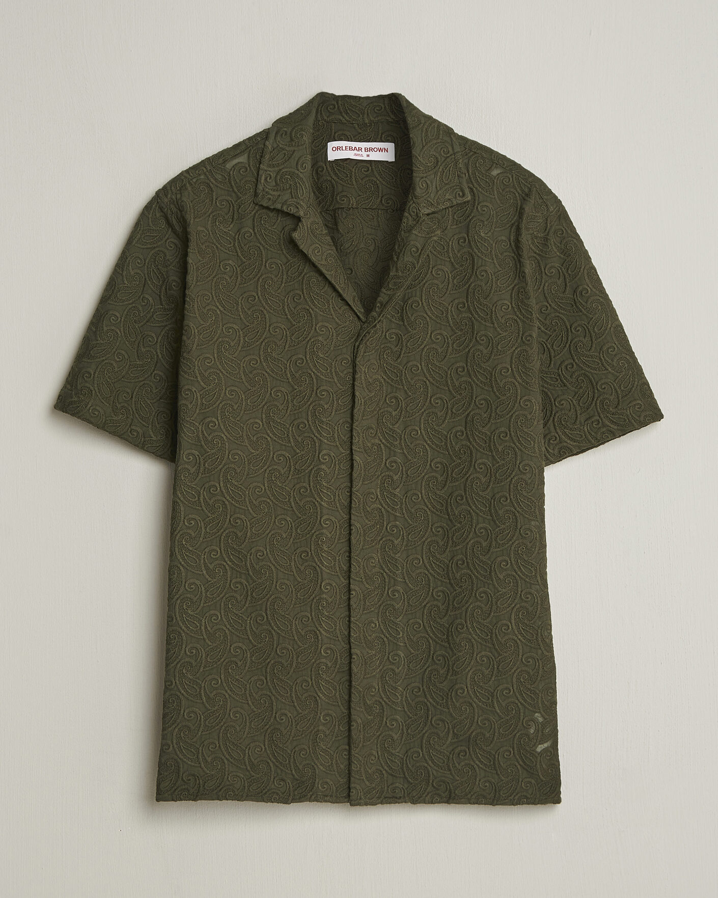 Herren | Hemden | Orlebar Brown | Maitan Brodery Shirt Bayleaf Green