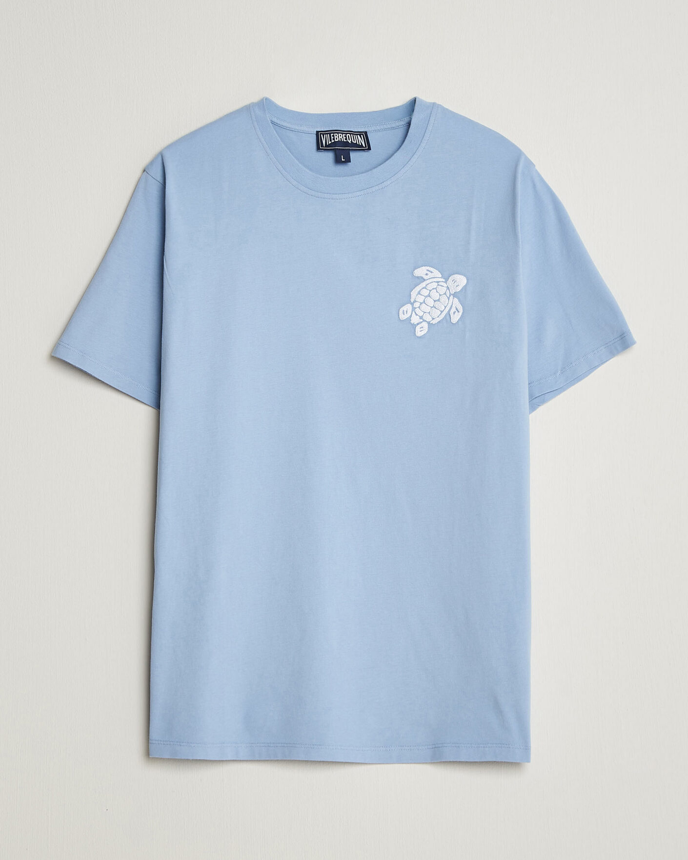 Herren | T-Shirts | Vilebrequin | Printed Crew Neck T-Shirt Cloudy Blue