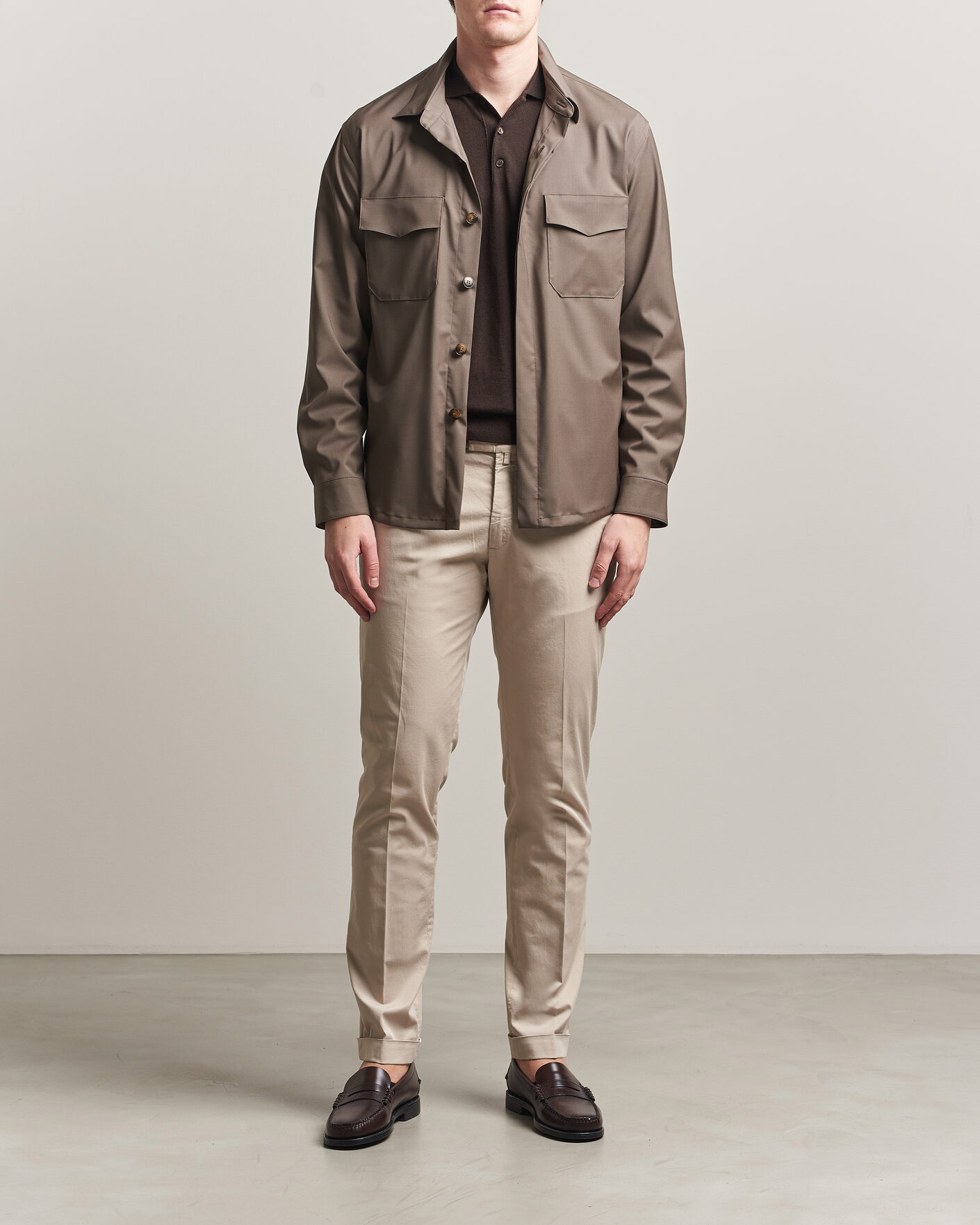 Herren | Hosen | Briglia 1949 | Slim Fit Cotton Chinos Beige