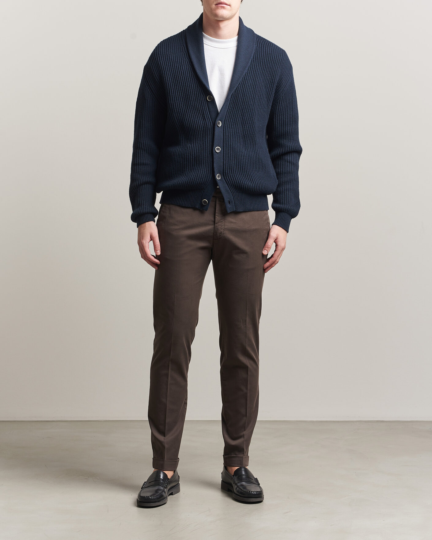 Herren | Hosen | Briglia 1949 | Slim Fit Cotton Chinos Brown