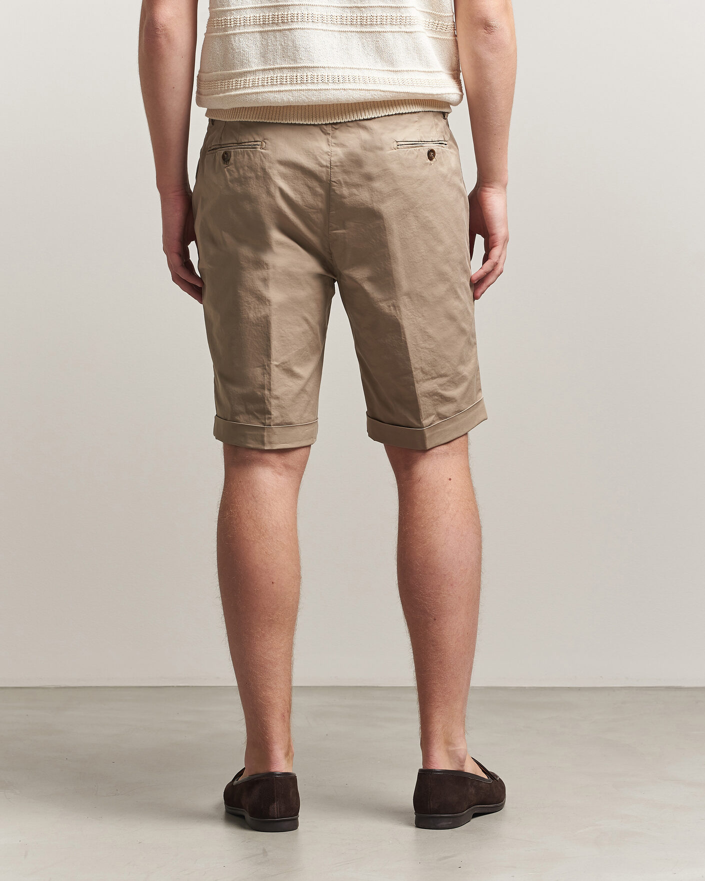 Herren | Shorts | Briglia 1949 | Cotton Stretch Shorts Taupe