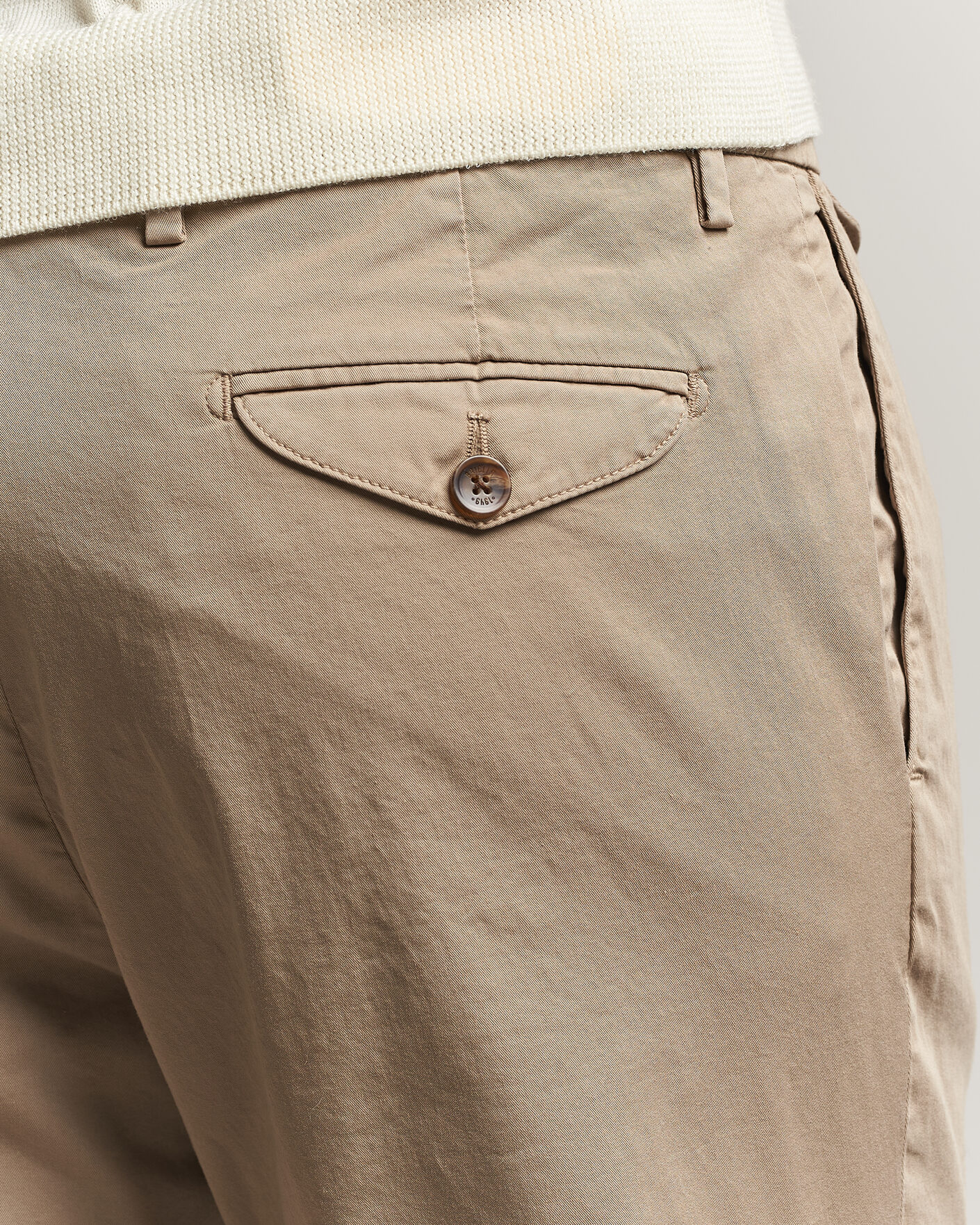 Herren | Hosen | Briglia 1949 | Easy Fit Pleated Cotton Stretch Chino Taupe