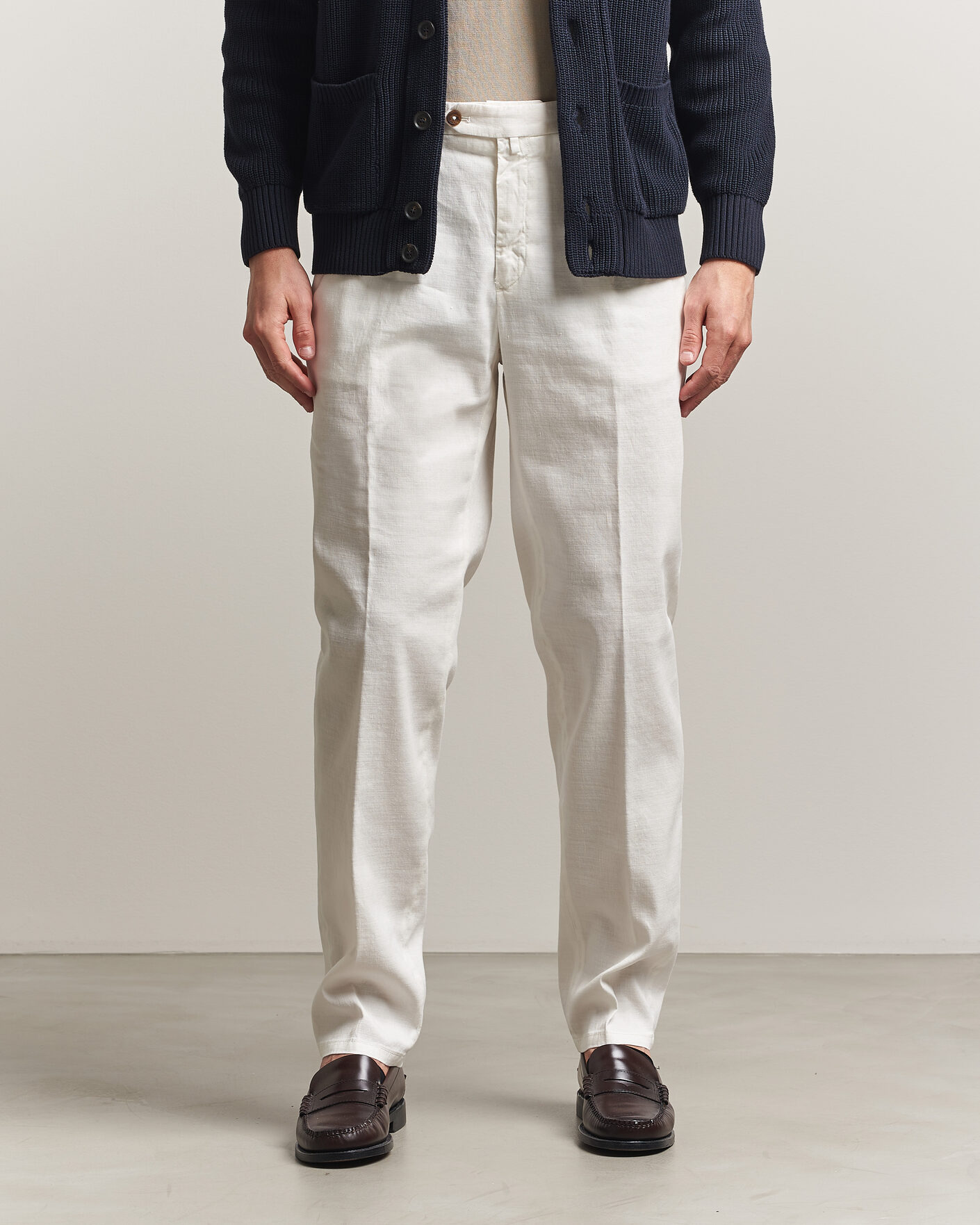 Herren | Hosen | Briglia 1949 | Pleated Linen Trousers Cream
