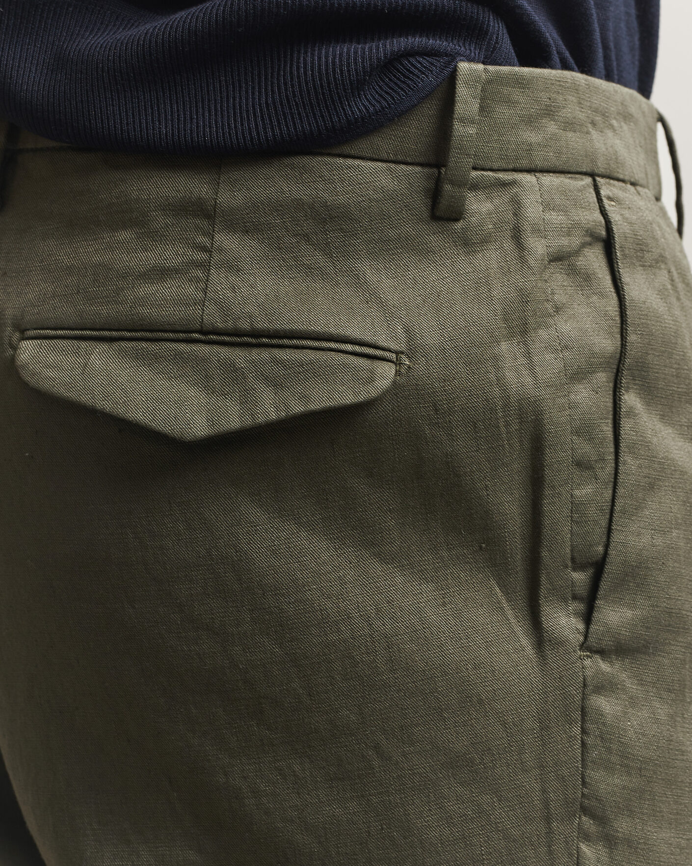 Herren | Hosen | Briglia 1949 | Pleated Linen Trousers Olive