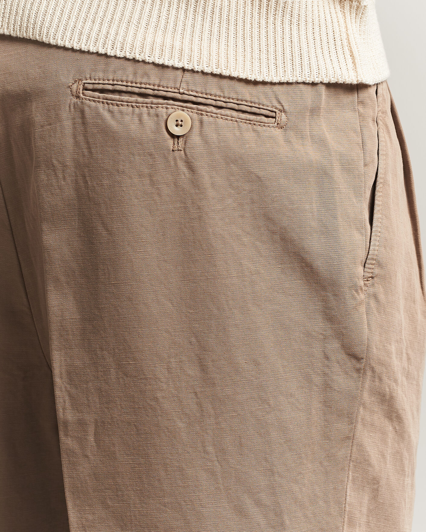Herren | Hosen | Briglia 1949 | Portobello Loose Fit Cotton/Linen Trousers Beige