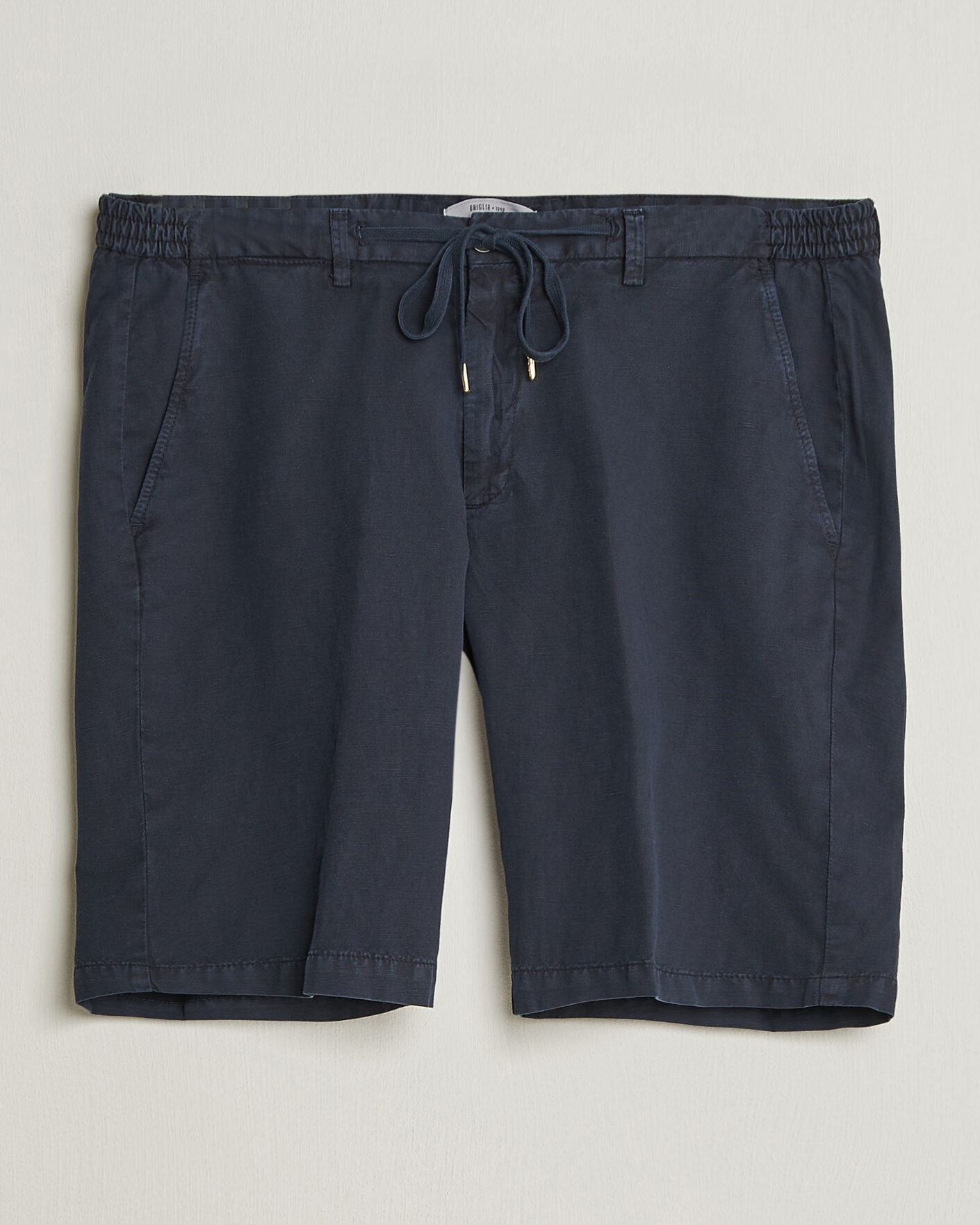 Herren | Shorts | Briglia 1949 | Cotton/Linen Drawstring Shorts Navy