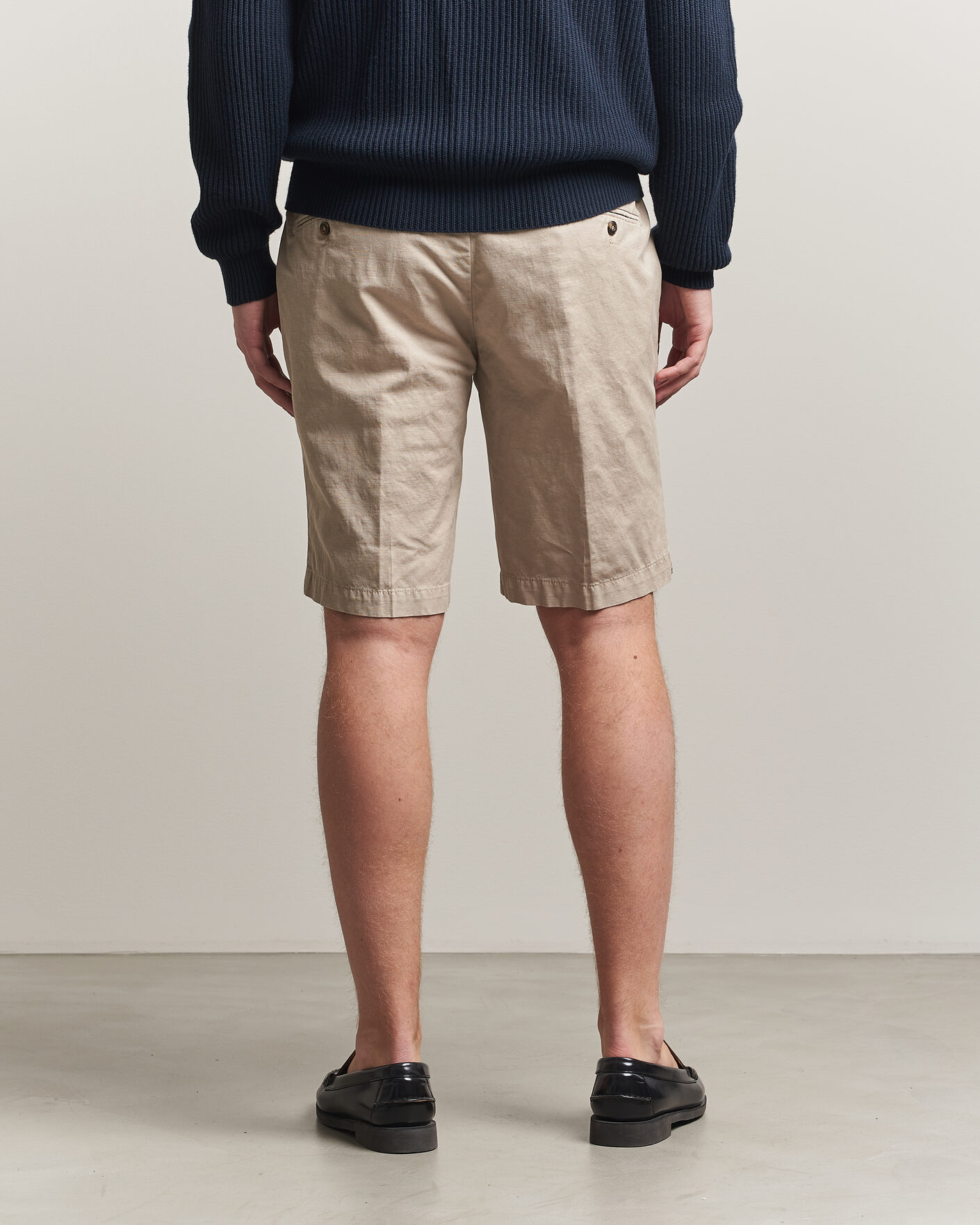 Herren | Shorts | Briglia 1949 | Cotton/Linen Drawstring Shorts Beige