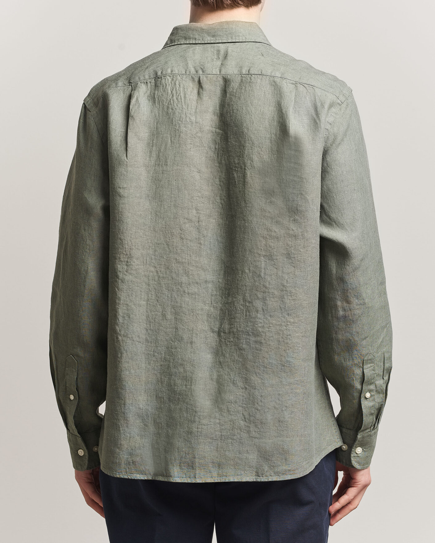 Herren | Hemden | Charles Tyrwhitt | Pure Linen Slim Fit Shirt Olive Green