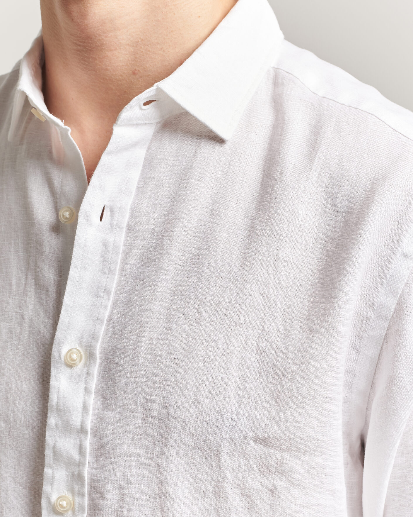 Herren | Hemden | Charles Tyrwhitt | Pure Linen Slim Fit Shirt White
