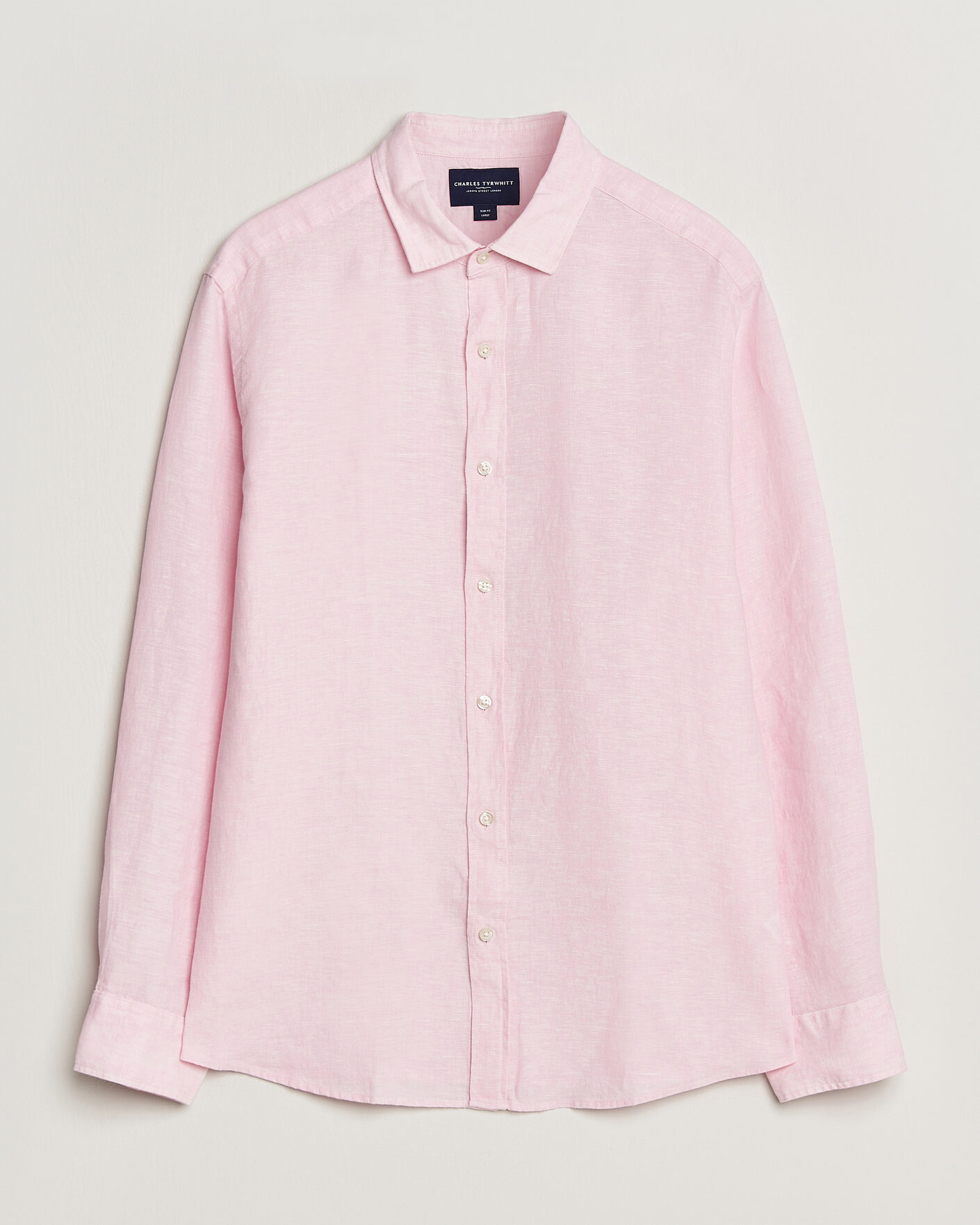 Herren | Hemden | Charles Tyrwhitt | Pure Linen Slim Fit Shirt Pink