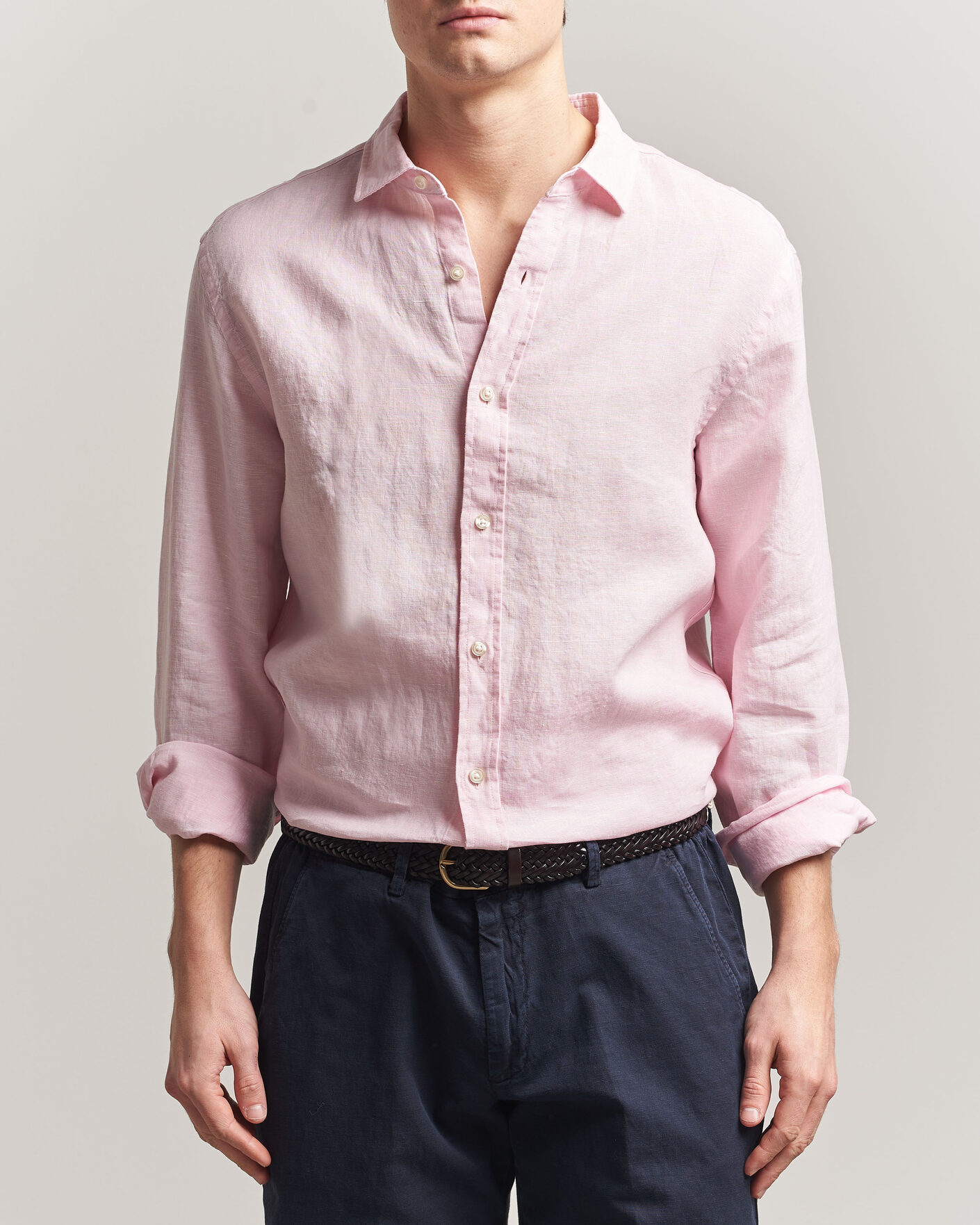 Herren | Hemden | Charles Tyrwhitt | Pure Linen Slim Fit Shirt Pink
