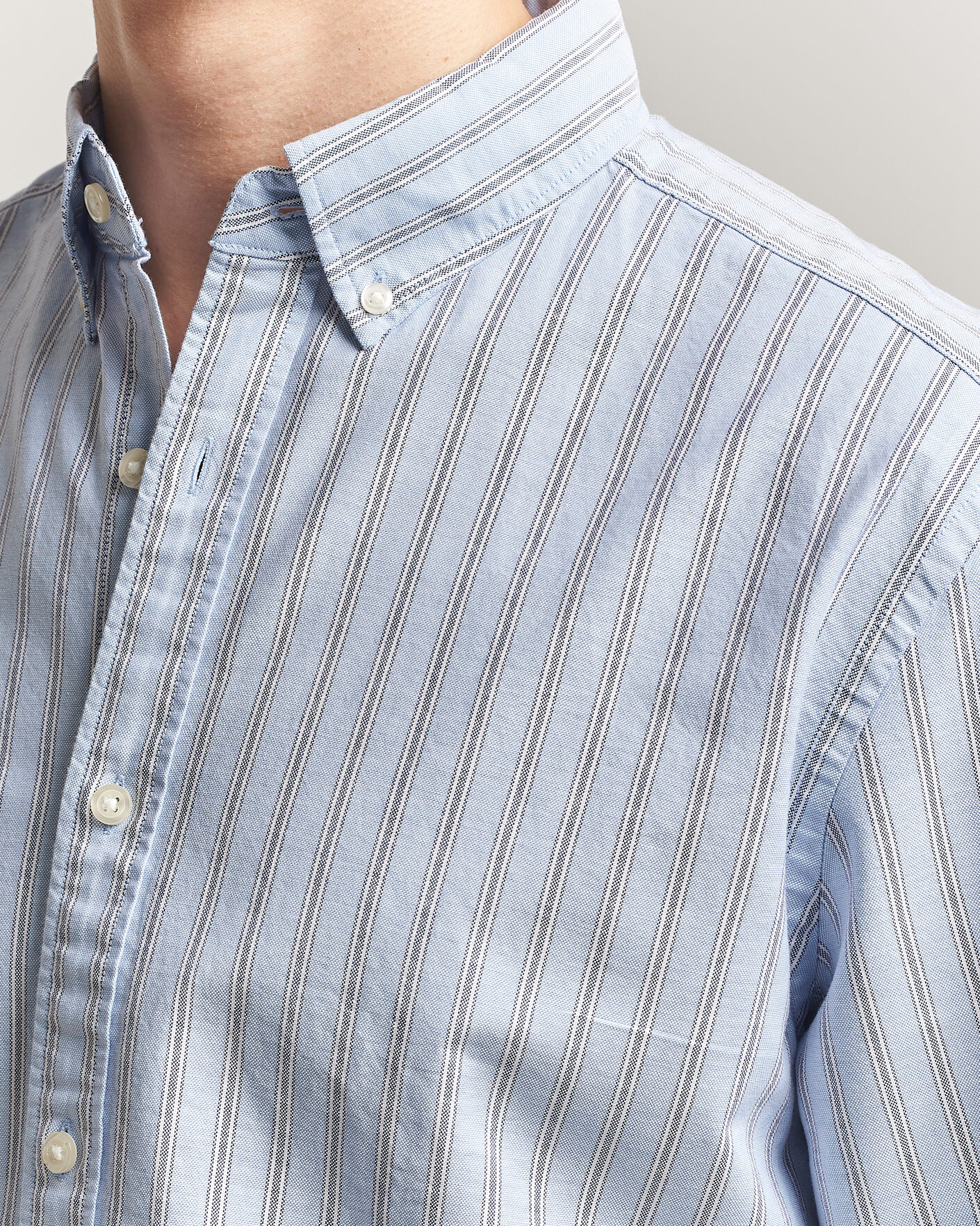 Herren | Hemden | Charles Tyrwhitt | Button Down Stretch Oxford Shirt Blue