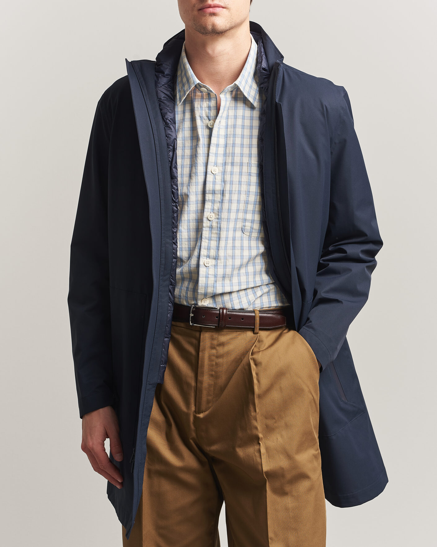 Herren | Jacken | Woolrich | Two Layer 2 in 1 Carcoat Melton Blue
