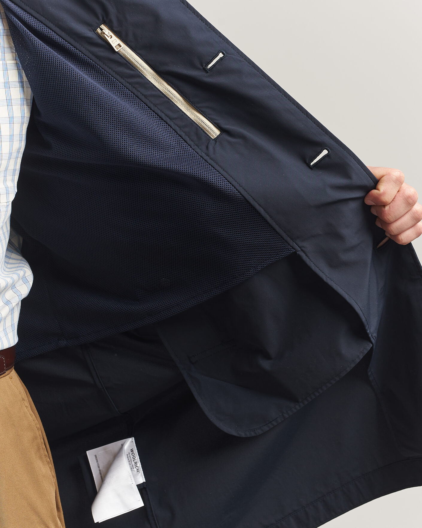 Herren | Jacken | Woolrich | Urban Nylon Water Repelent Carcoat Melton Blue