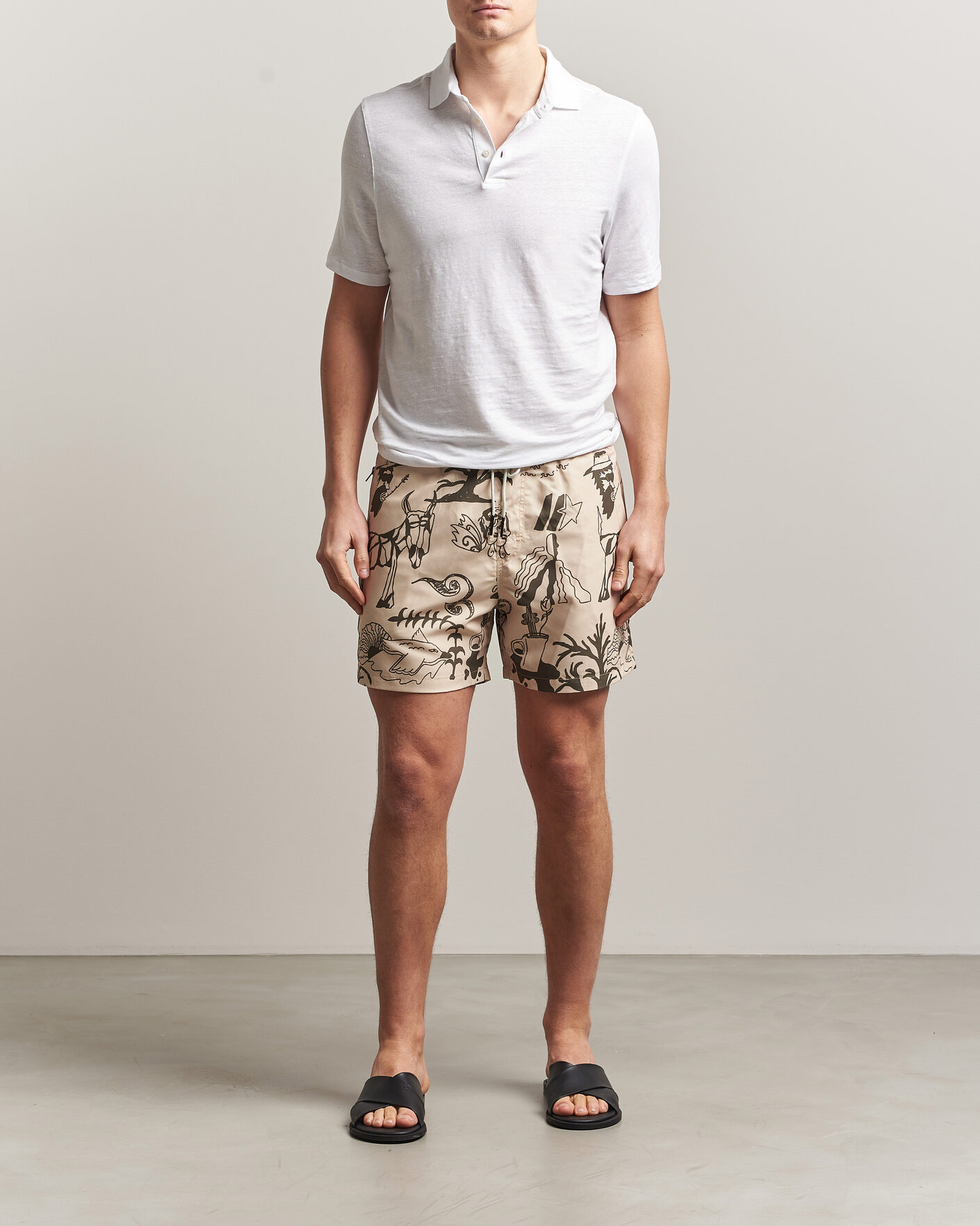 Herren | Badehosen | OAS | Printed Swimshorts Poplan