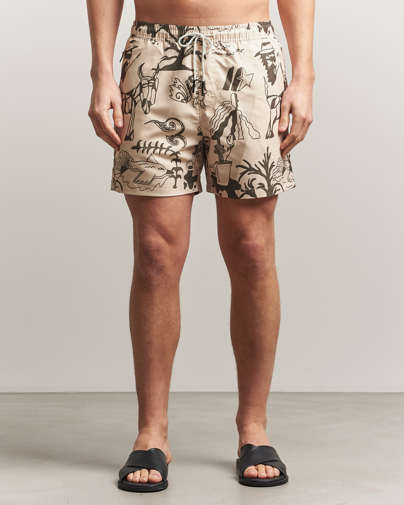 Herren | Badehosen | OAS | Printed Swimshorts Poplan
