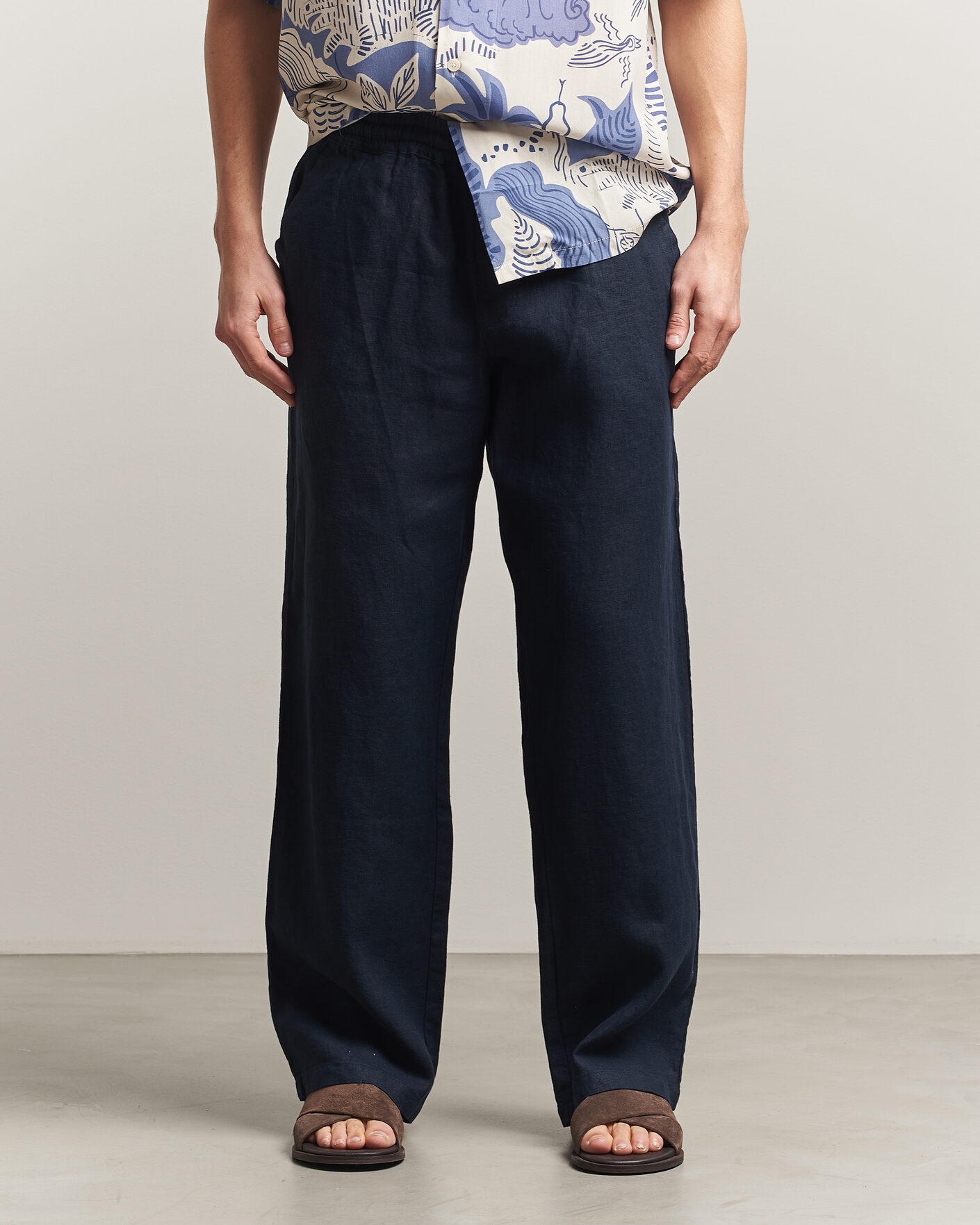 Herren | Hosen | OAS | Nino Linen Pants Navy