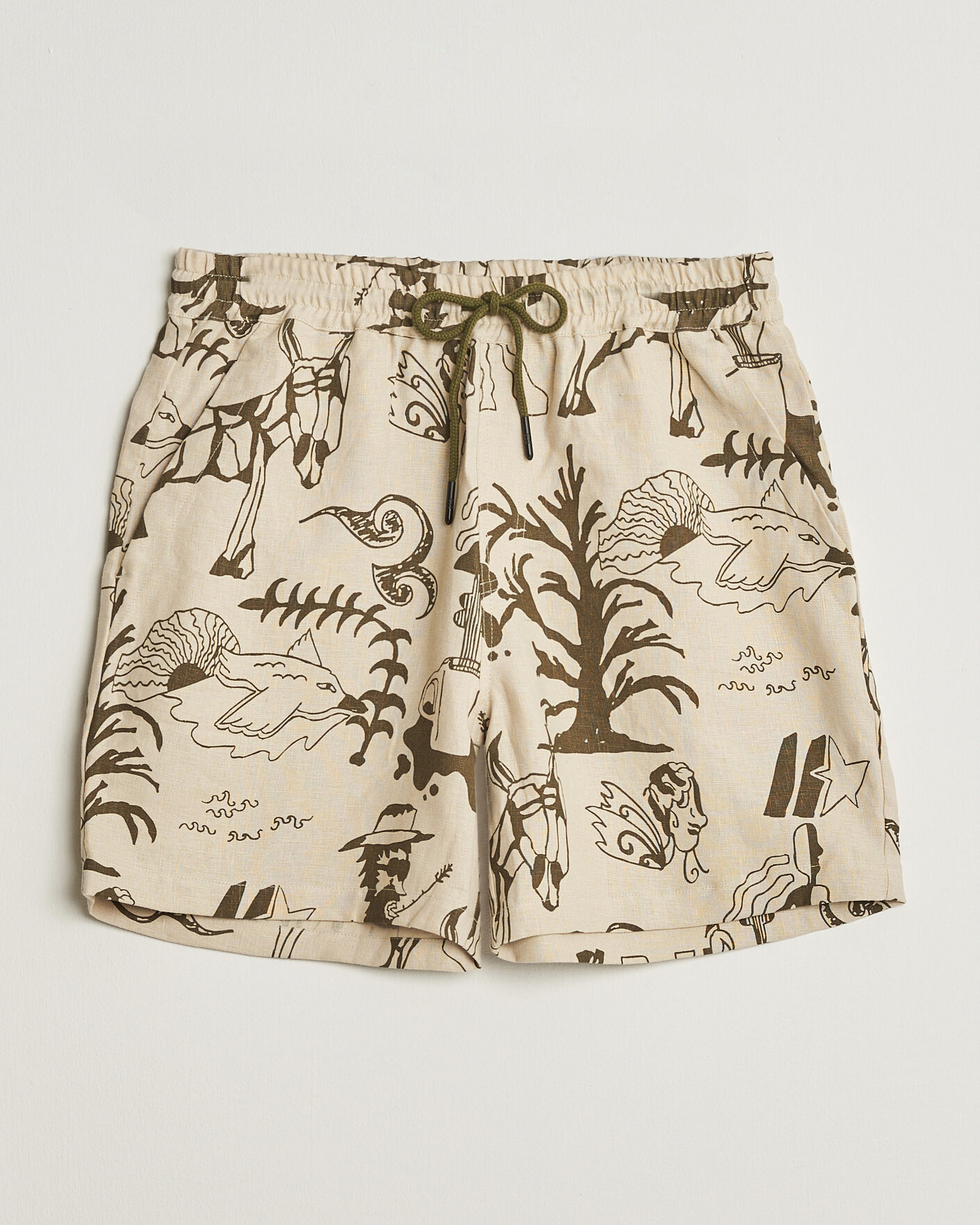 Herren | Shorts | OAS | Porto Linen Shorts Poplan
