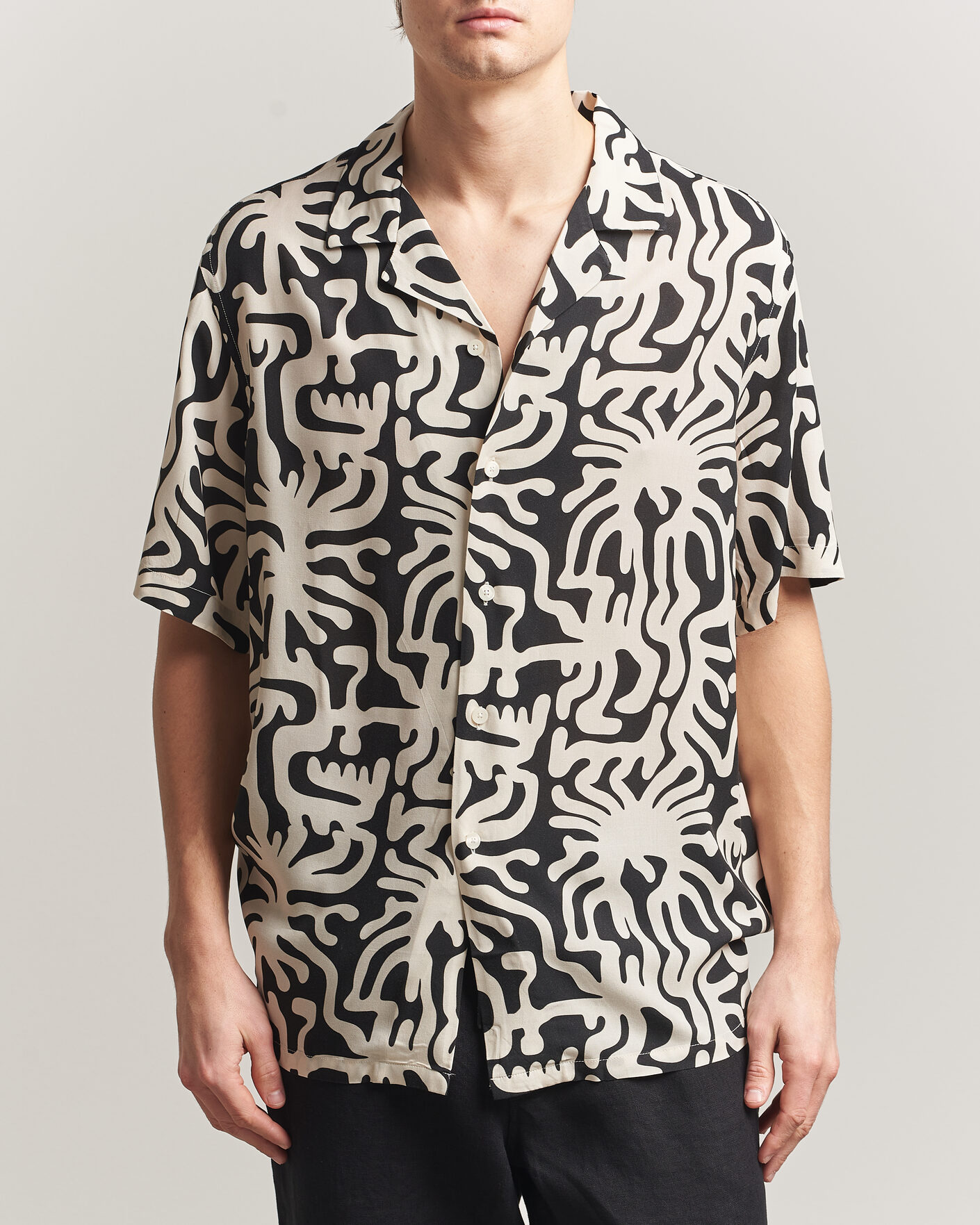 Herren | Hemden | OAS | Rocco Viscose Short Sleeve Shirt Loefy