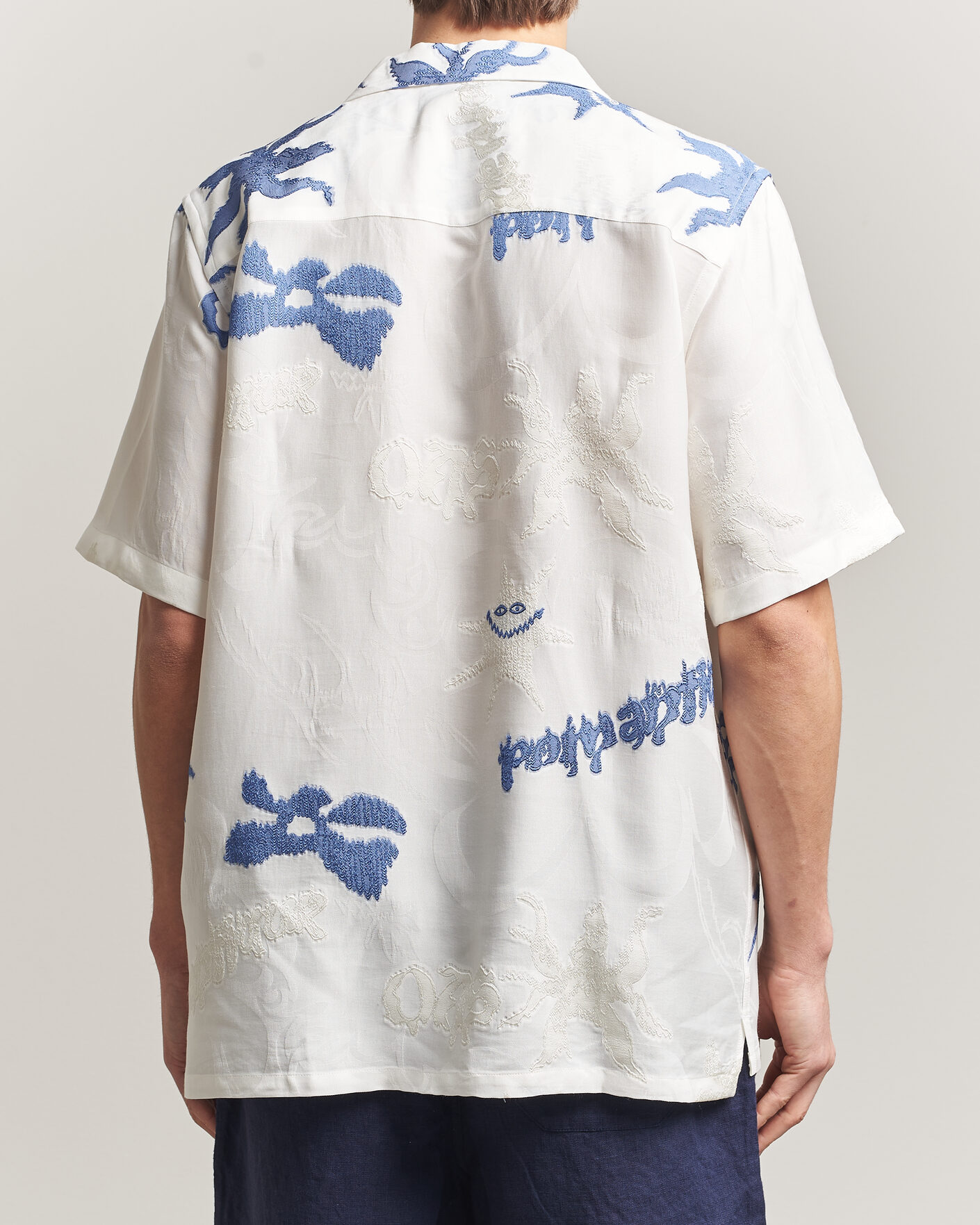 Herren | Hemden | OAS | Rocco Lyocell Mix Short Sleeve Shirt Romantique