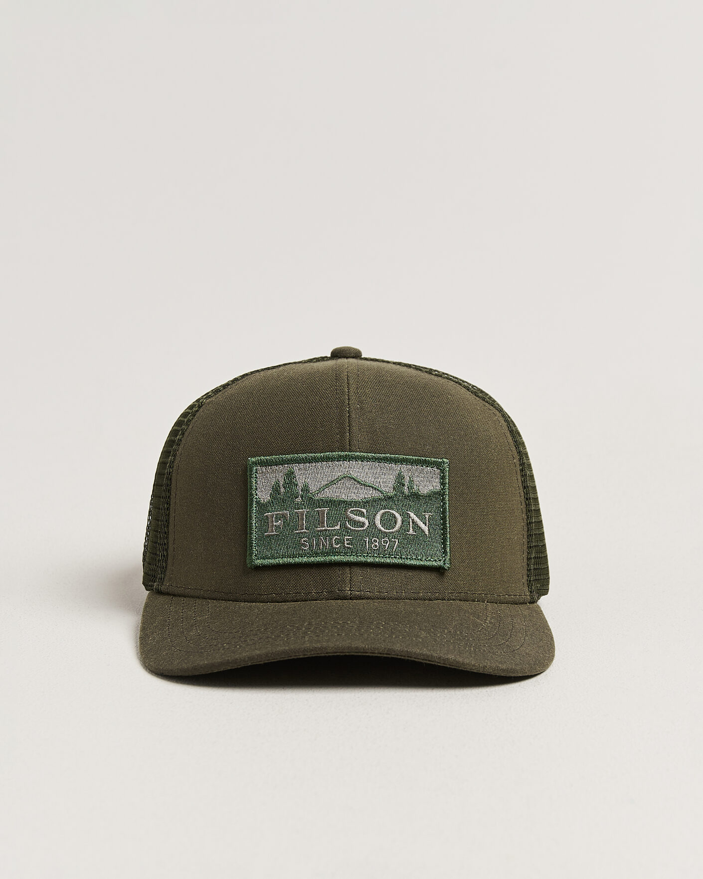Herren | Hüte & Mützen | Filson | Scenic Waxed Logger Mesh Cap Otter Green