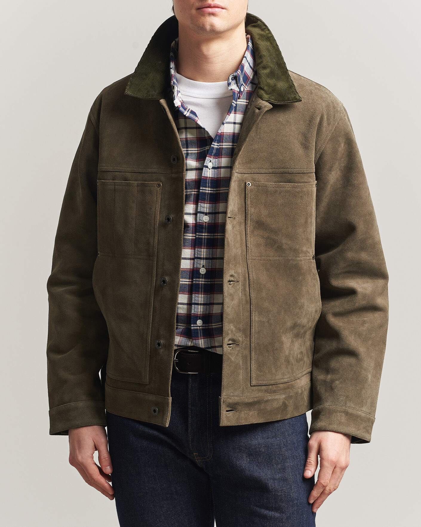 Herren | Jacken | Filson | Suede Short Cruiser Otter Green
