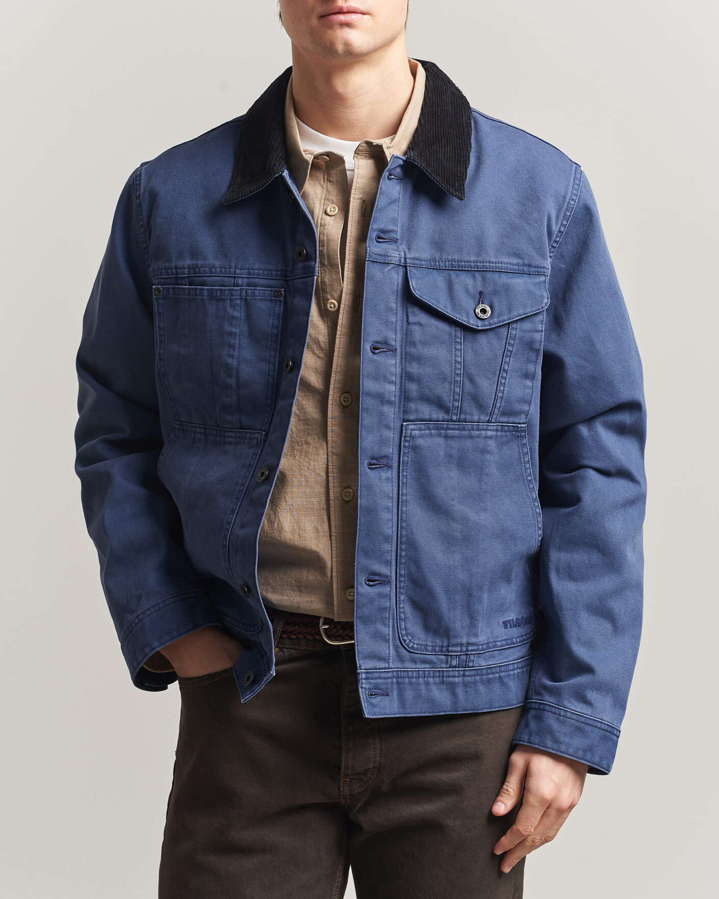 Herren | Jacken | Filson | Rustic Canvas Short Cruiser Indigo