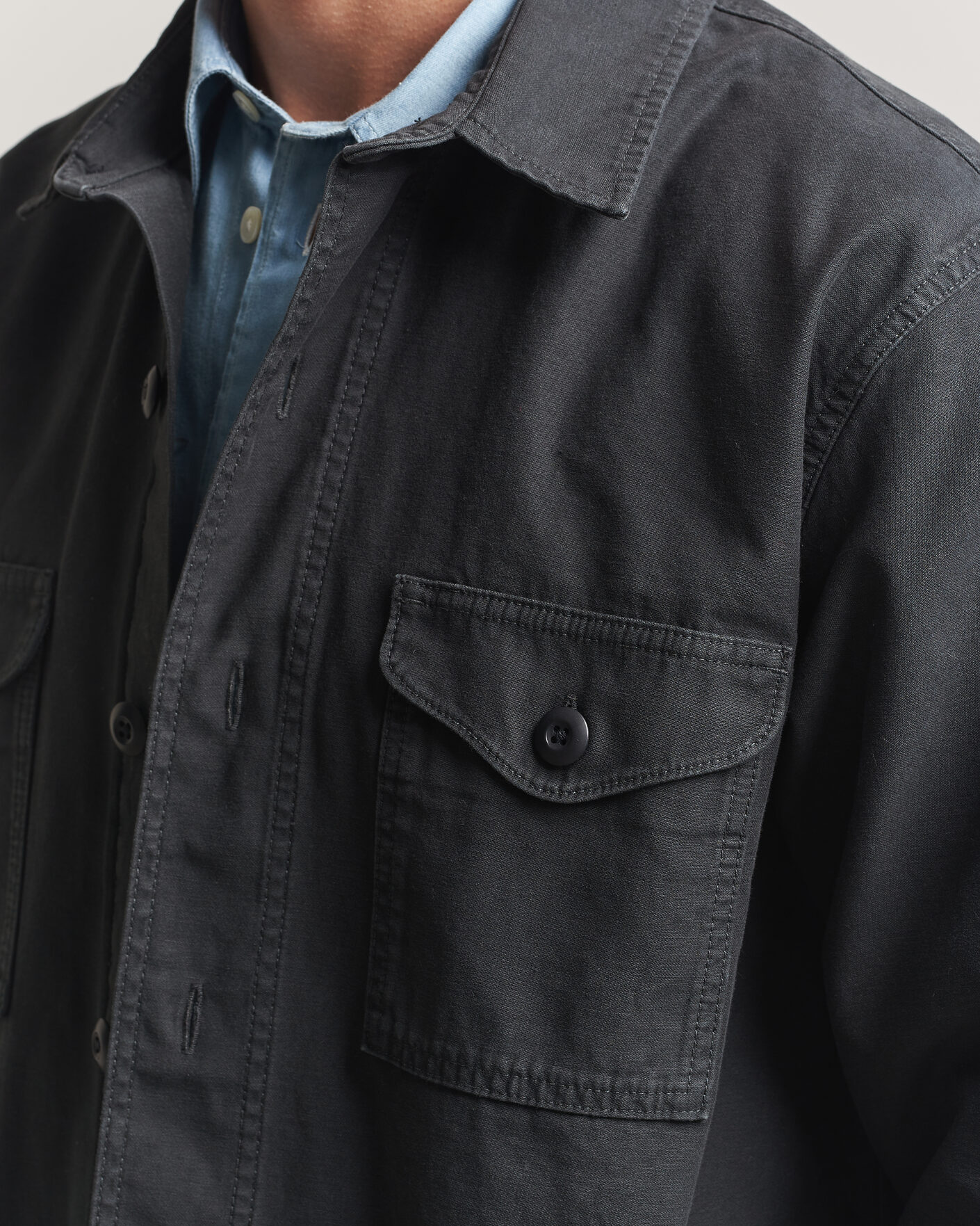 Herren | Hemden | Filson | Reverse Sateen Jac-Shirt Washed Black