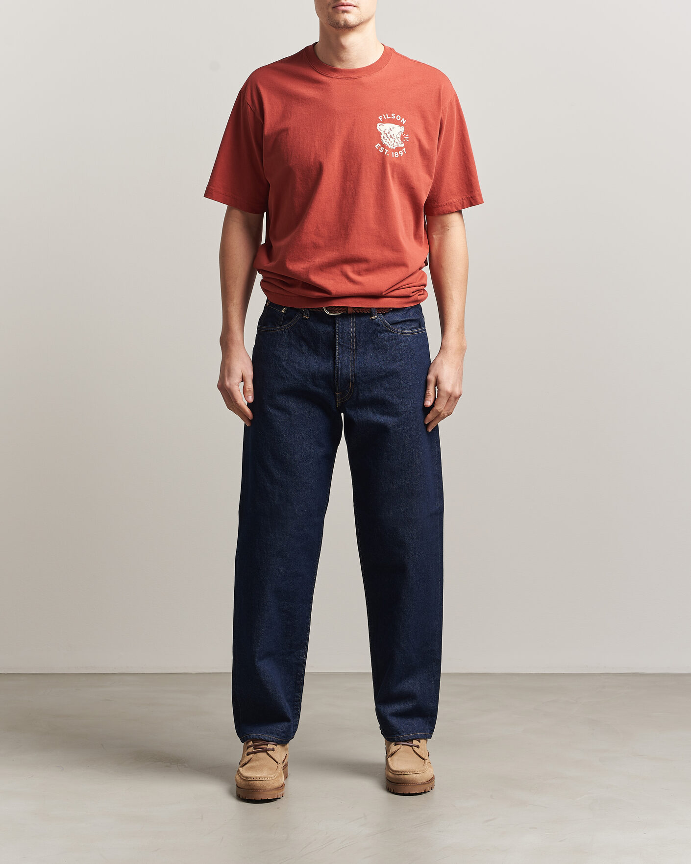 Herren | T-Shirts | Filson | Bear Graphic T-Shirt Chili Oil