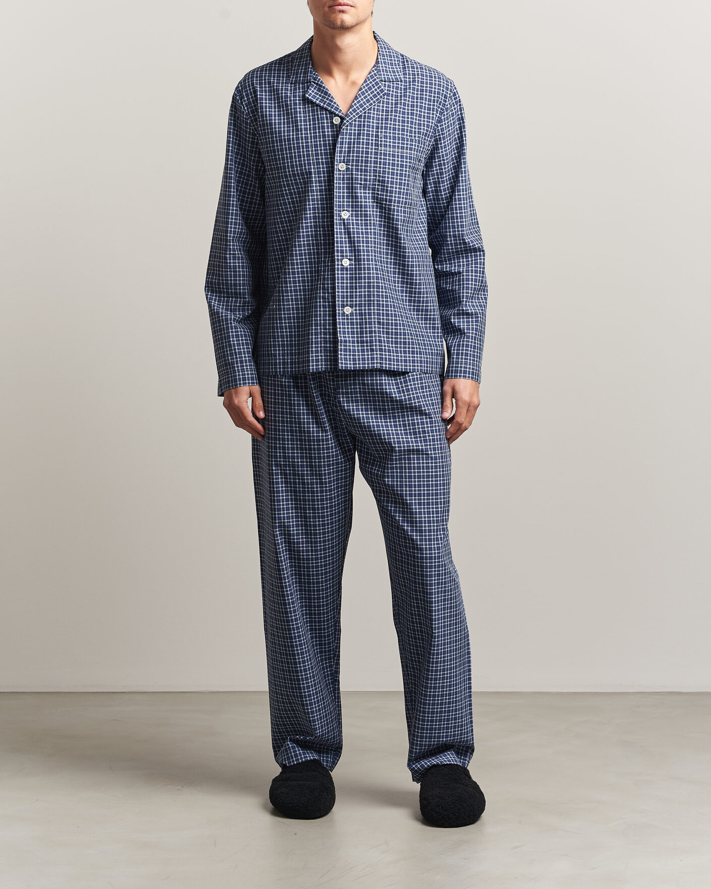 Herren | Schlafanzüge & Bademäntel | Tekla | Fine Twill Pyjama Shirt Lanegan Checks