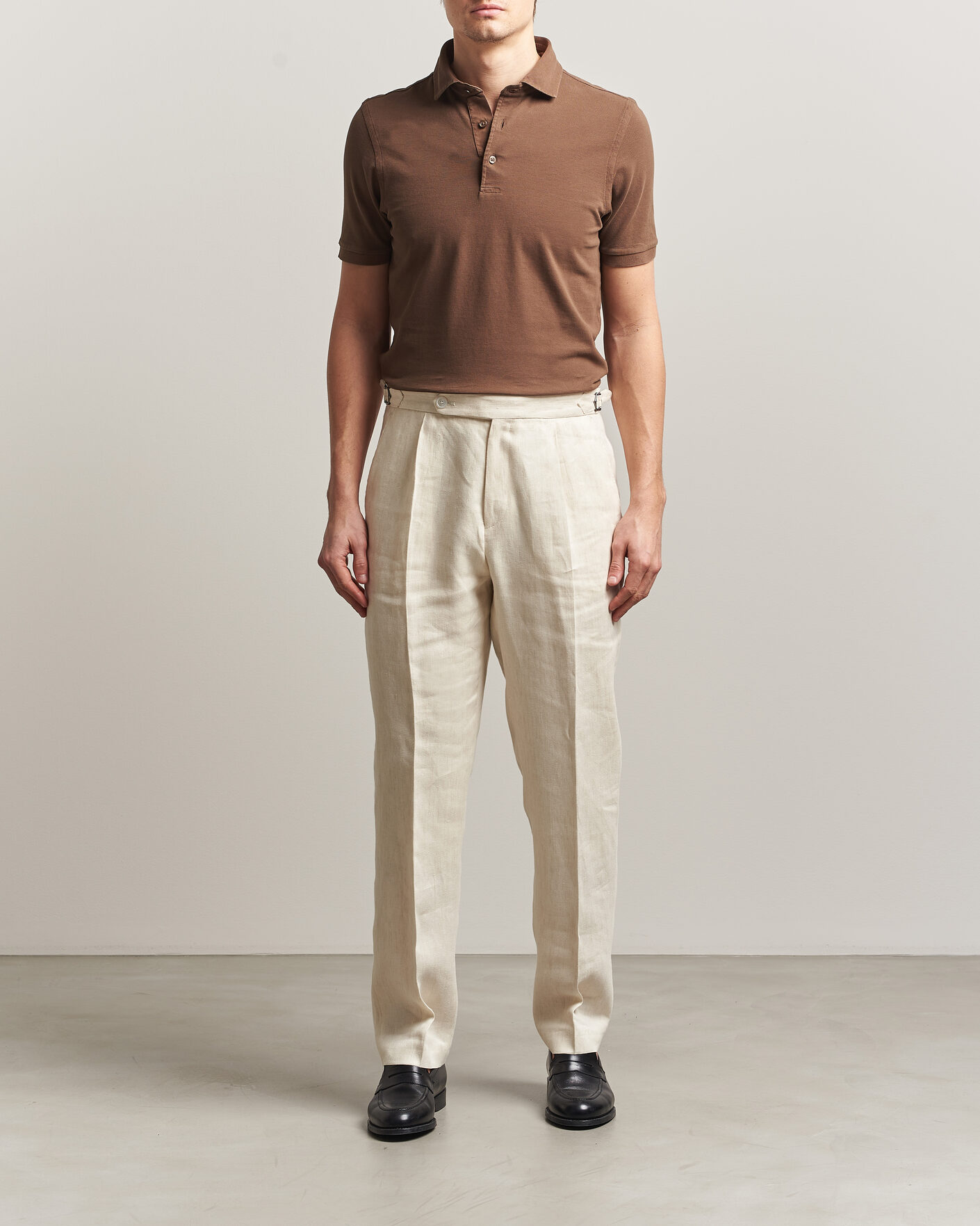 Herren | Poloshirts | Gran Sasso | Washed Polo Brown