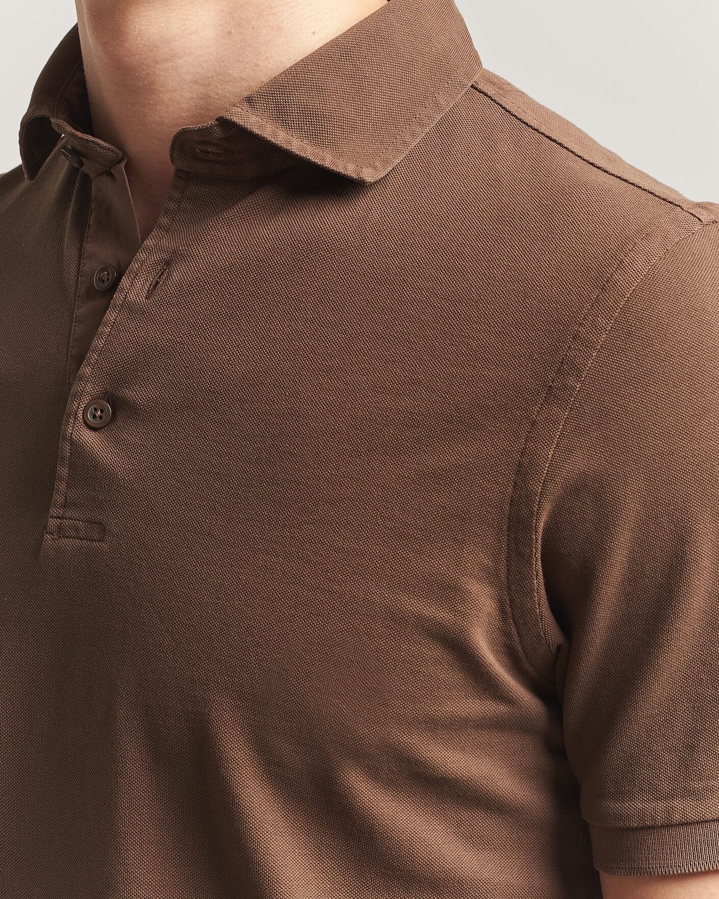 Herren | Poloshirts | Gran Sasso | Washed Polo Brown