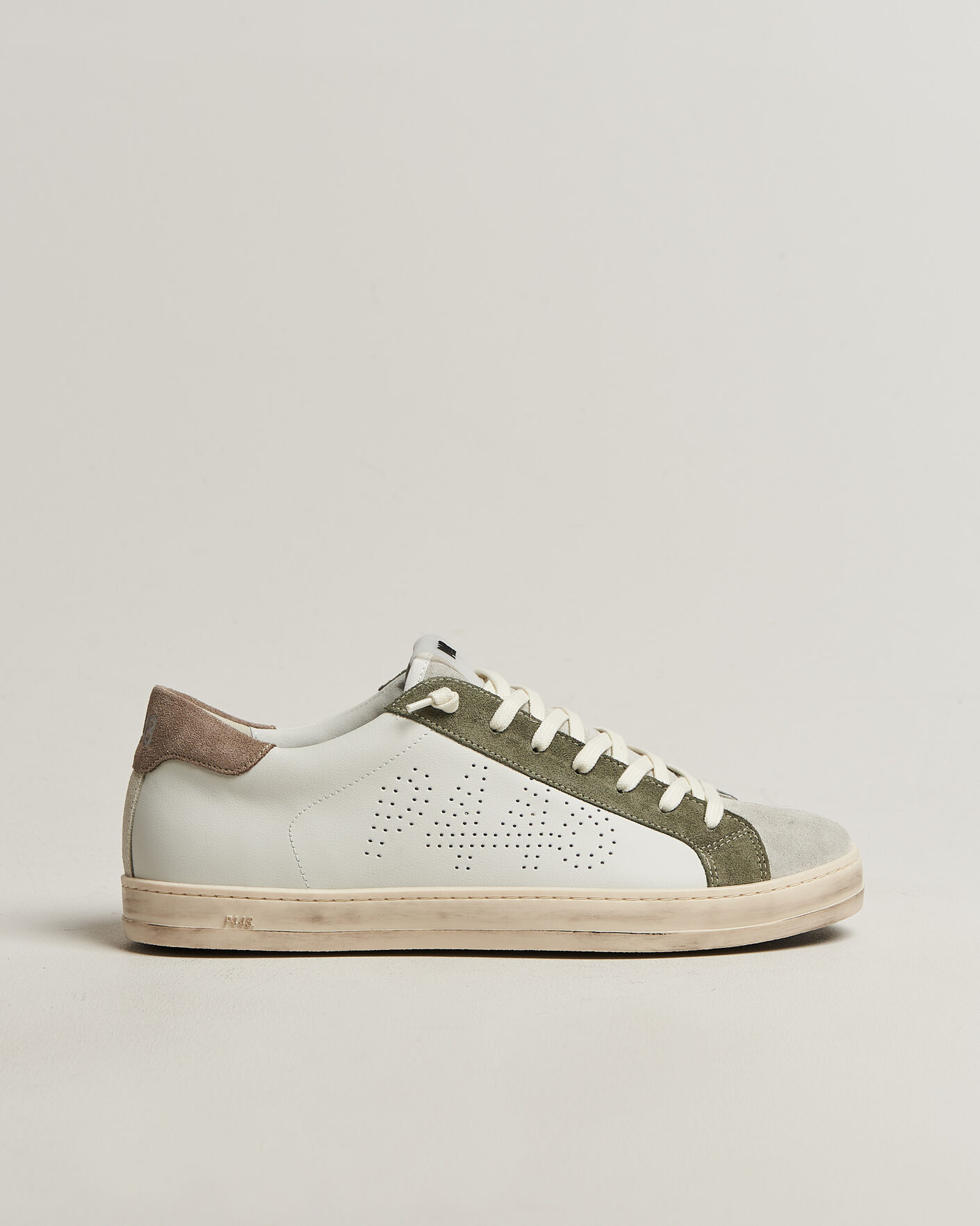 Herren | Sneaker | P448 | John Leather/Suede Sneaker White/Olive/Grey