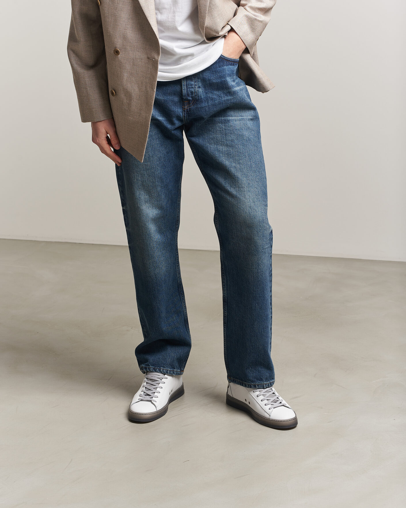 Herren | Sneaker | P448 | Jack Leather Sneaker White/Grey