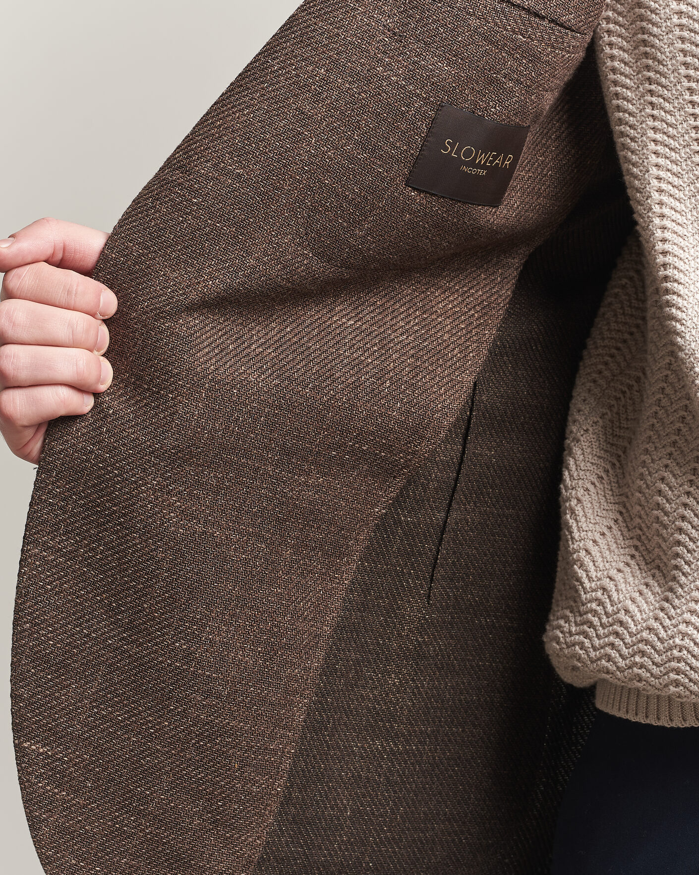 Herren | Sakkos | Incotex | Structured Cotton Blazer Dark Brown