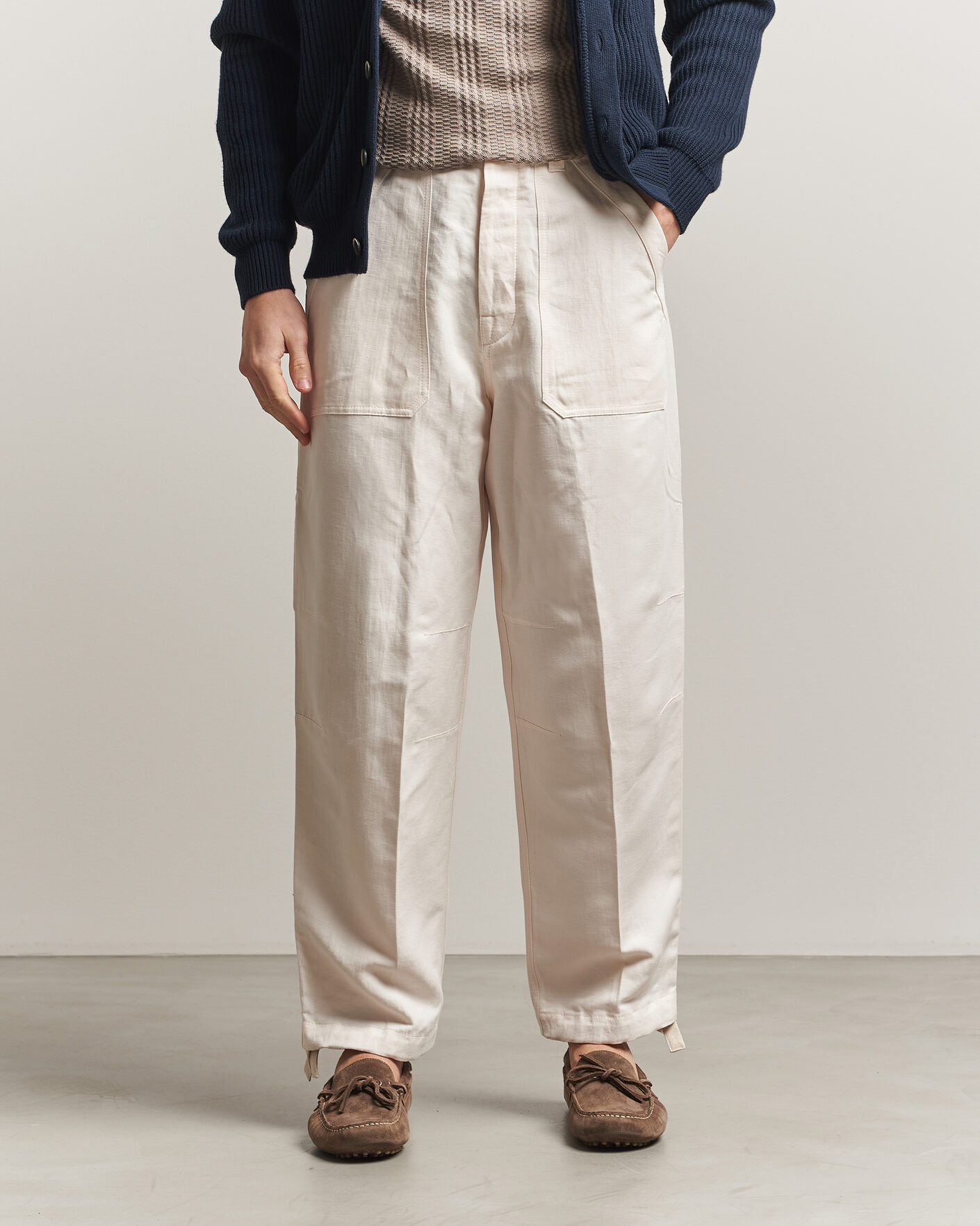 Herren | Hosen | Brunello Cucinelli | Linen Casual Pants Off White