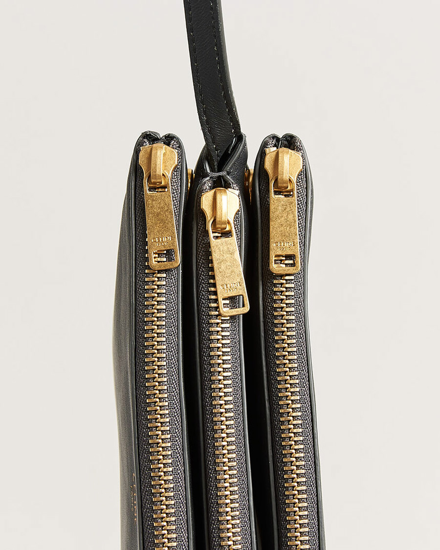 Herren | Pre-Owned & Vintage Bags | Celine Pre-Owned | Trio Bag Small Leather Grey