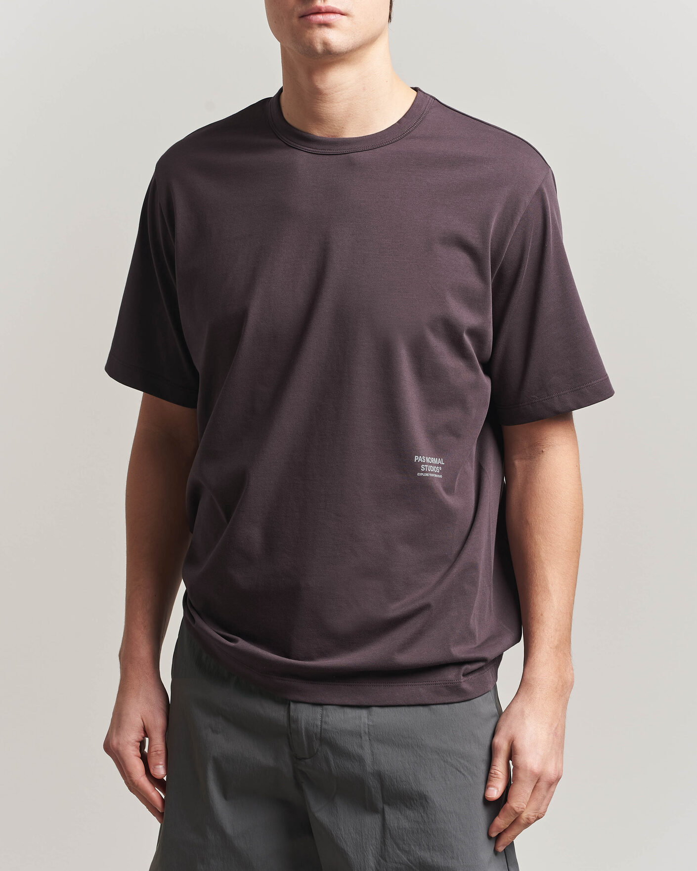 Herren | T-Shirts | Pas Normal Studios | Off Race Cotton Tech T-Shirt Dark Purple
