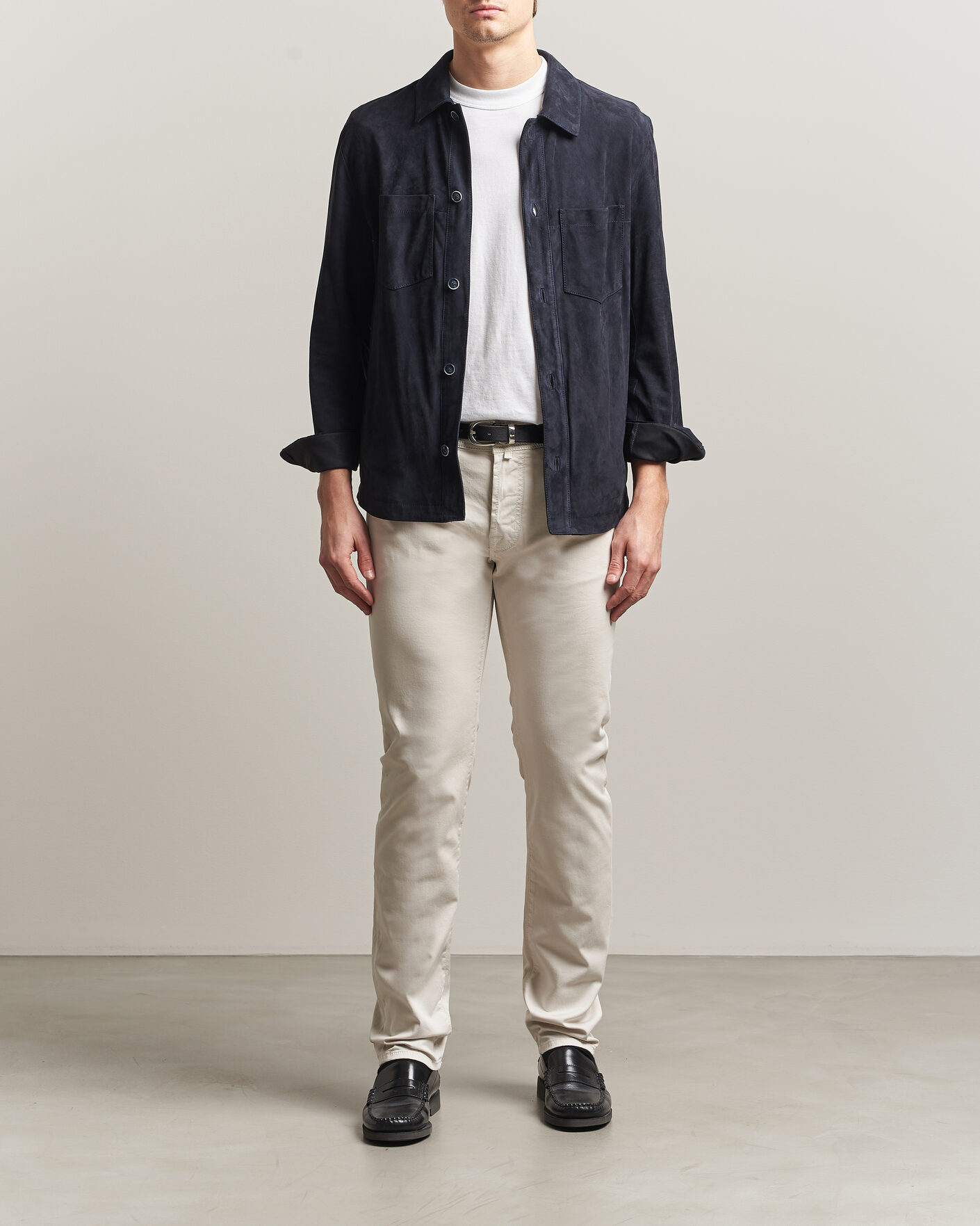 Herren | Hosen | Jacob Cohën | Bard Garment Dyed Gabardine Trousers Off White