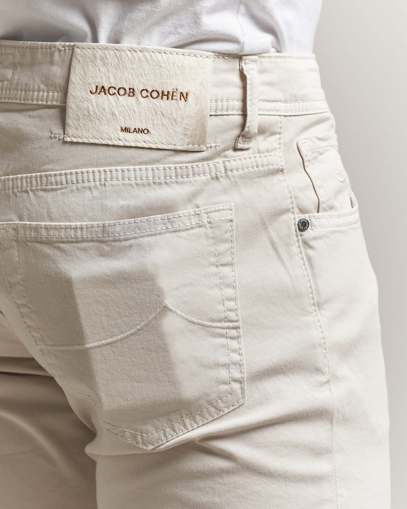 Herren | Hosen | Jacob Cohën | Bard Garment Dyed Gabardine Trousers Off White