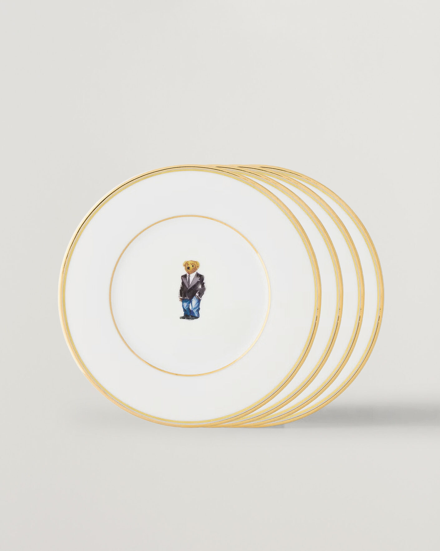 Herren | Für das Zuhause | Ralph Lauren Home | Wilshire Tuxedo Bear Plate Set White/Gold